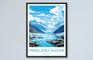 Franz Josef Glacier Travel Print Wall Art Franz Josef Glacier Wall Hanging Home Décor Franz Josef Glacier Gift Art Lovers New Zealand Travel