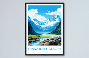 Franz Josef Glacier Travel Print Wall Art Franz Josef Glacier Wall Hanging Home Décor Franz Josef Glacier Gift Art Lovers New Zealand Travel