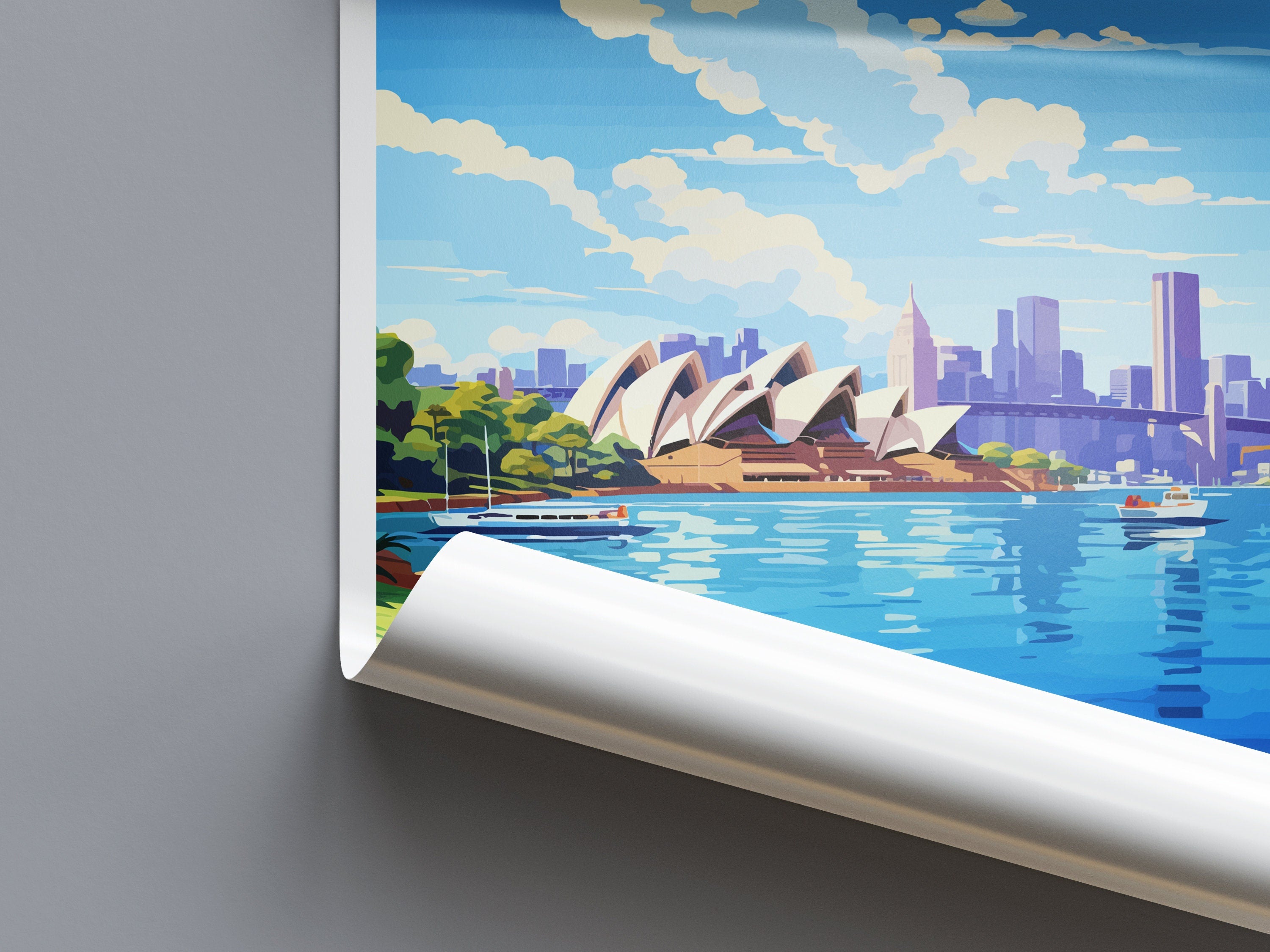 Sydney Opera House Travel Print Wall Art Sydney Opera House Wall Hanging Home Décor Sydney Gift Art Lovers Wall Art Australia Poster Decor