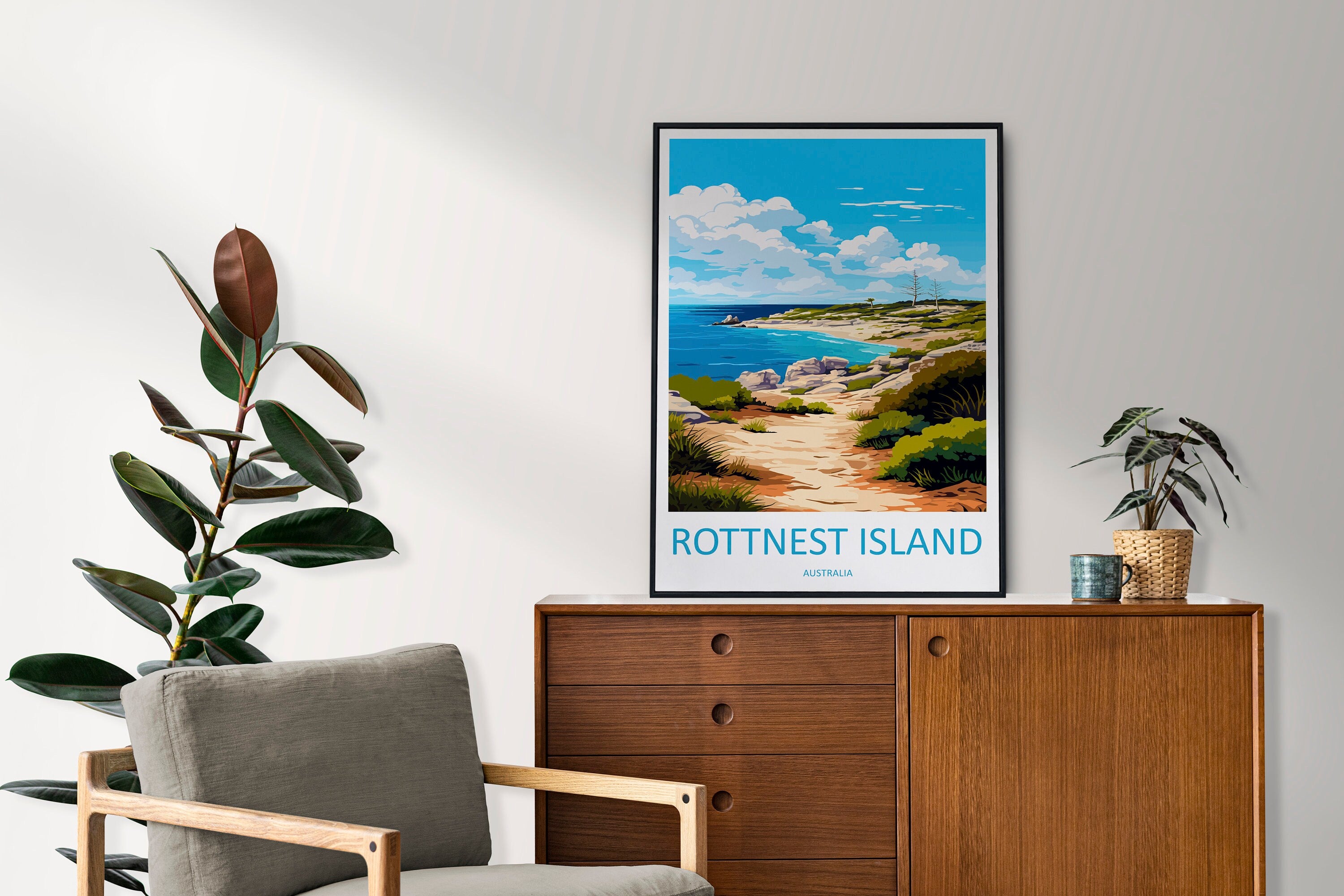 Rottnest Island Travel Print Wall Art Rottnest Island Wall Hanging Home Décor Rottnest Island Gift Art Lovers Wall Art Australia Poster Deco