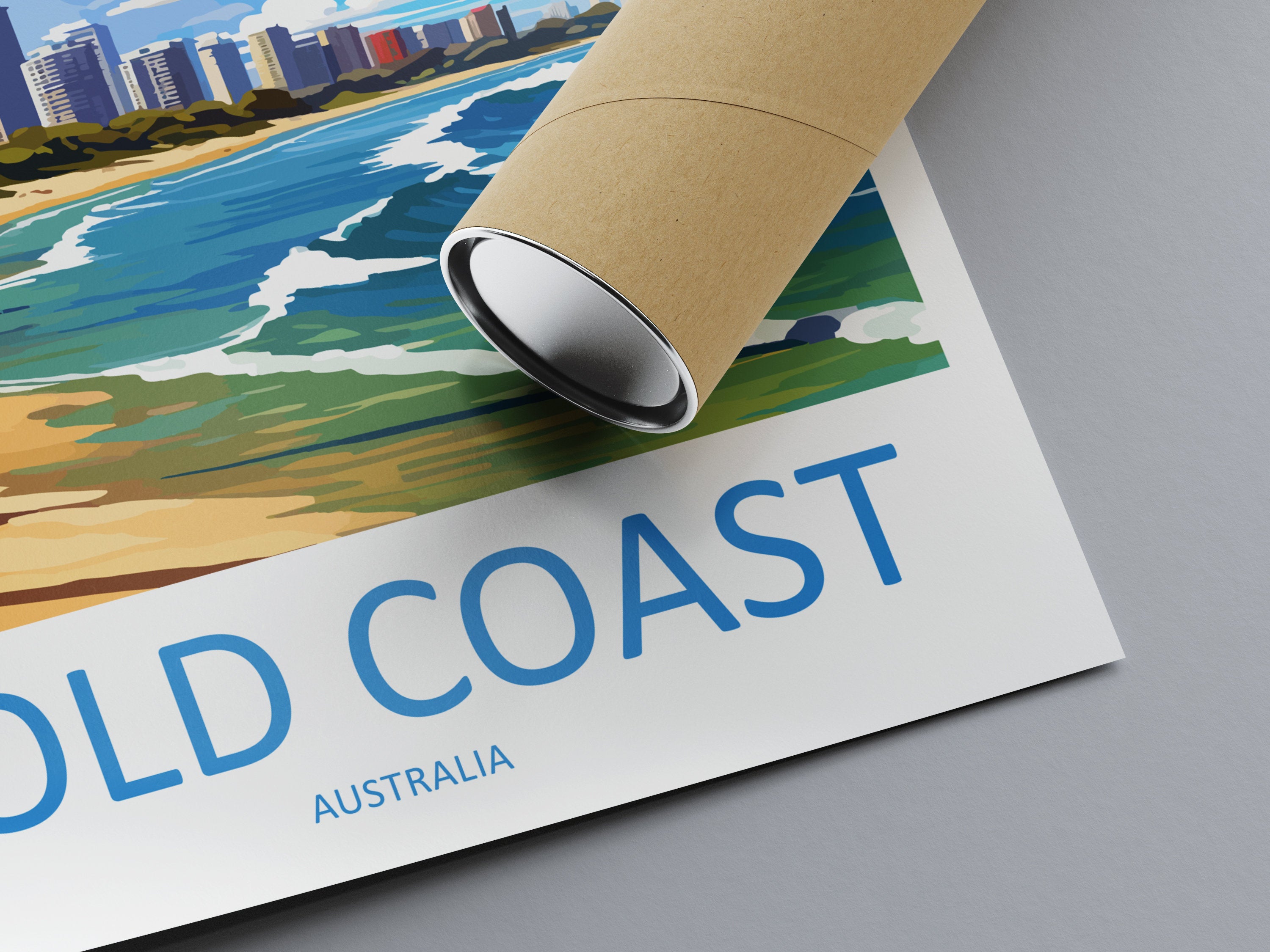 Gold Coast Travel Print Wall Art Gold Coast Wall Hanging Home Décor Gold Coast Gift Art Lovers Wall Art Australia Poster Deco