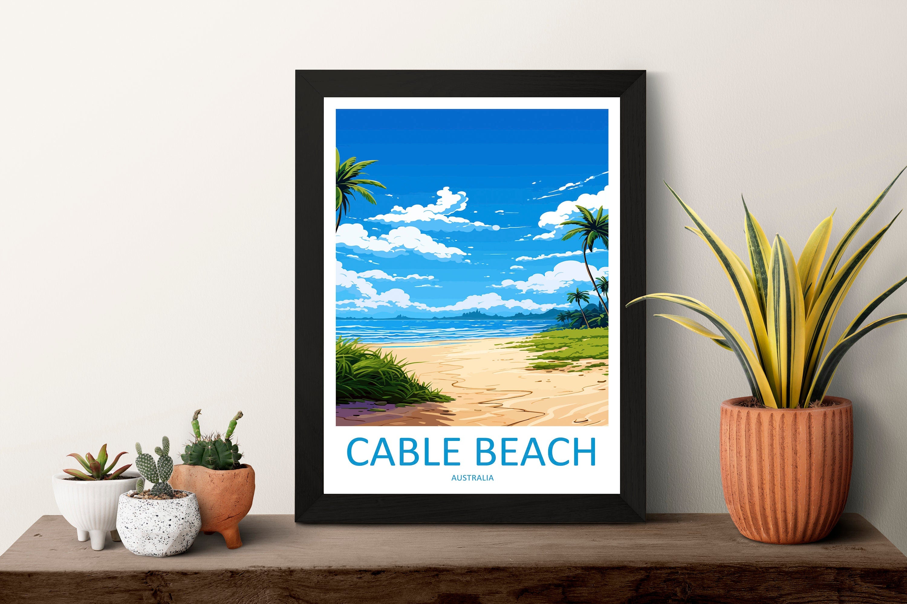 Cable Beach Travel Print Wall Art Cable Beach Wall Hanging Home Décor Cable Beach Gift Art Lovers Wall Art Australia Poster Art