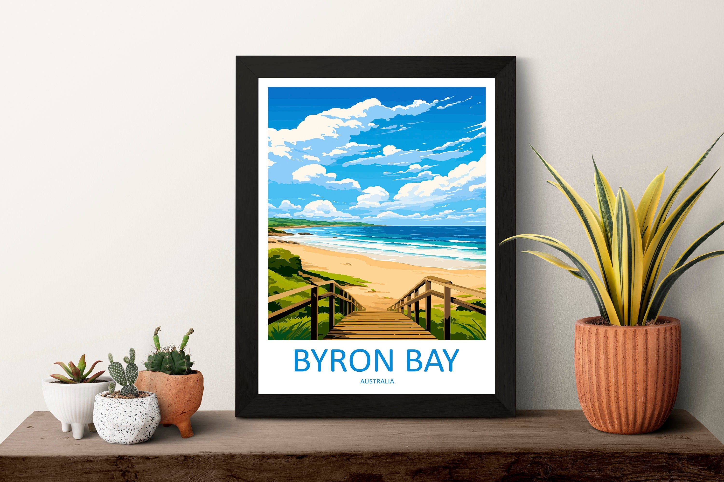 Byron Bay Travel Print Wall Art Byron Bay Wall Hanging Home Décor Byron Bay Gift Art Lovers Wall Art Australia Poster Art