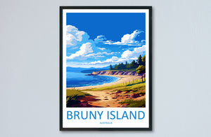 Bruny Island Travel Print Wall Art Bruny Island Wall Hanging Home Décor Bruny Island Gift Art Lovers Wall Art Australia Poster Art