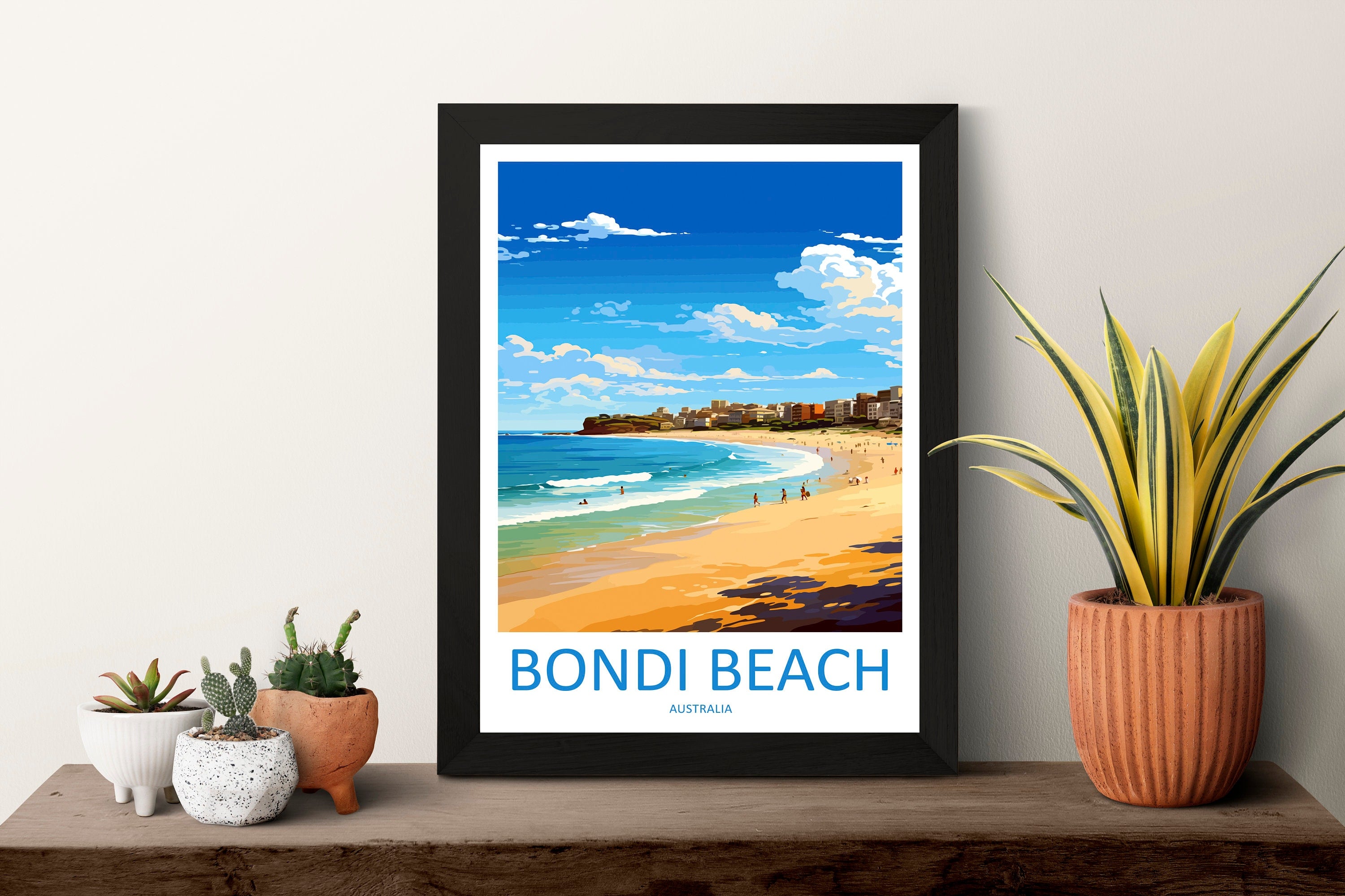 Bondi Beach Travel Print Wall Art Bondi Beach Wall Hanging Home Décor Bondi Beach Gift Art Lovers Wall Art Australia Poster Art