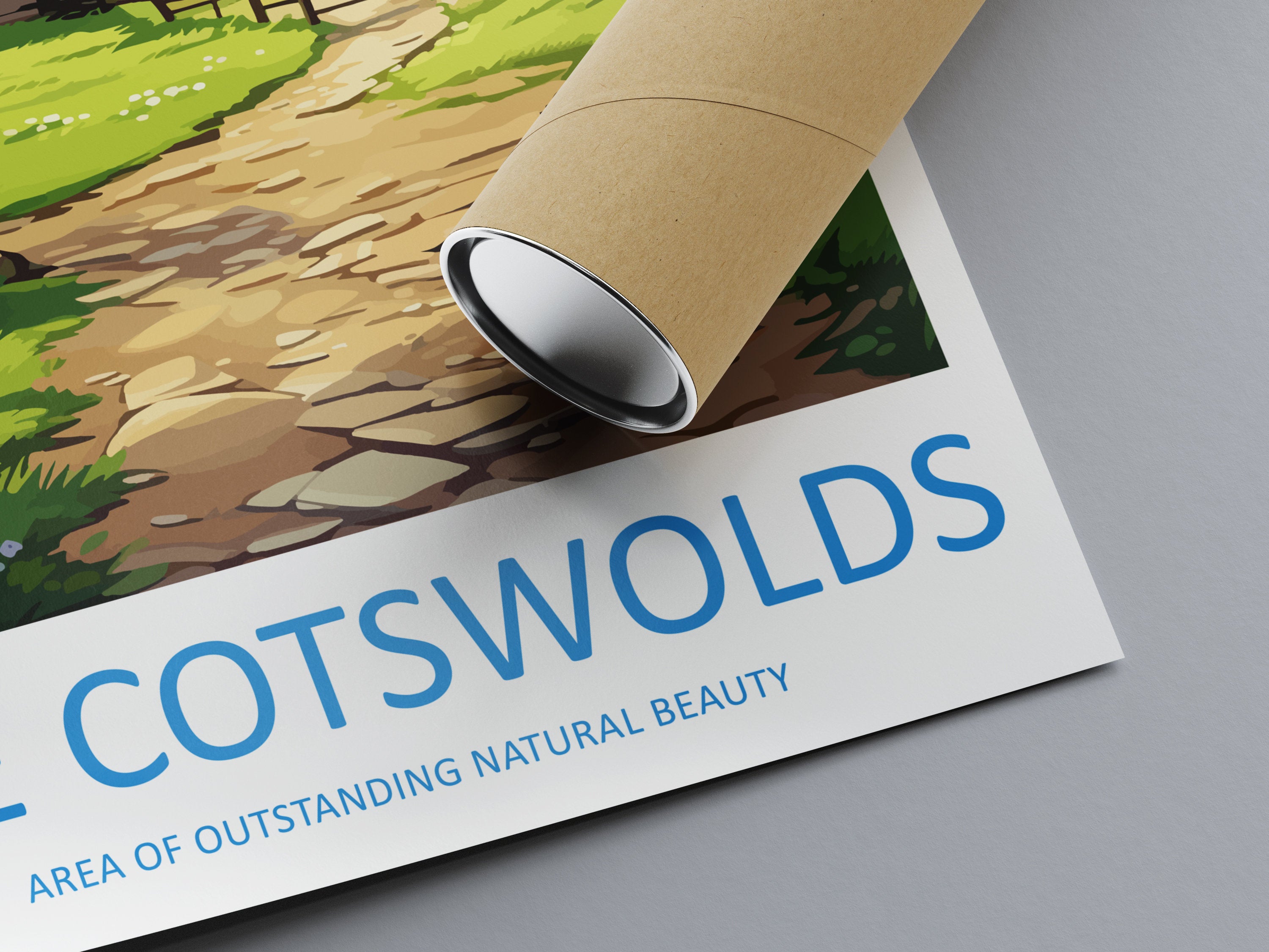 Cotswolds Travel Print Wall Art Cotswolds Wall Hanging Home Decor Cotswolds Gift Art Lovers Wall Art AONB Print