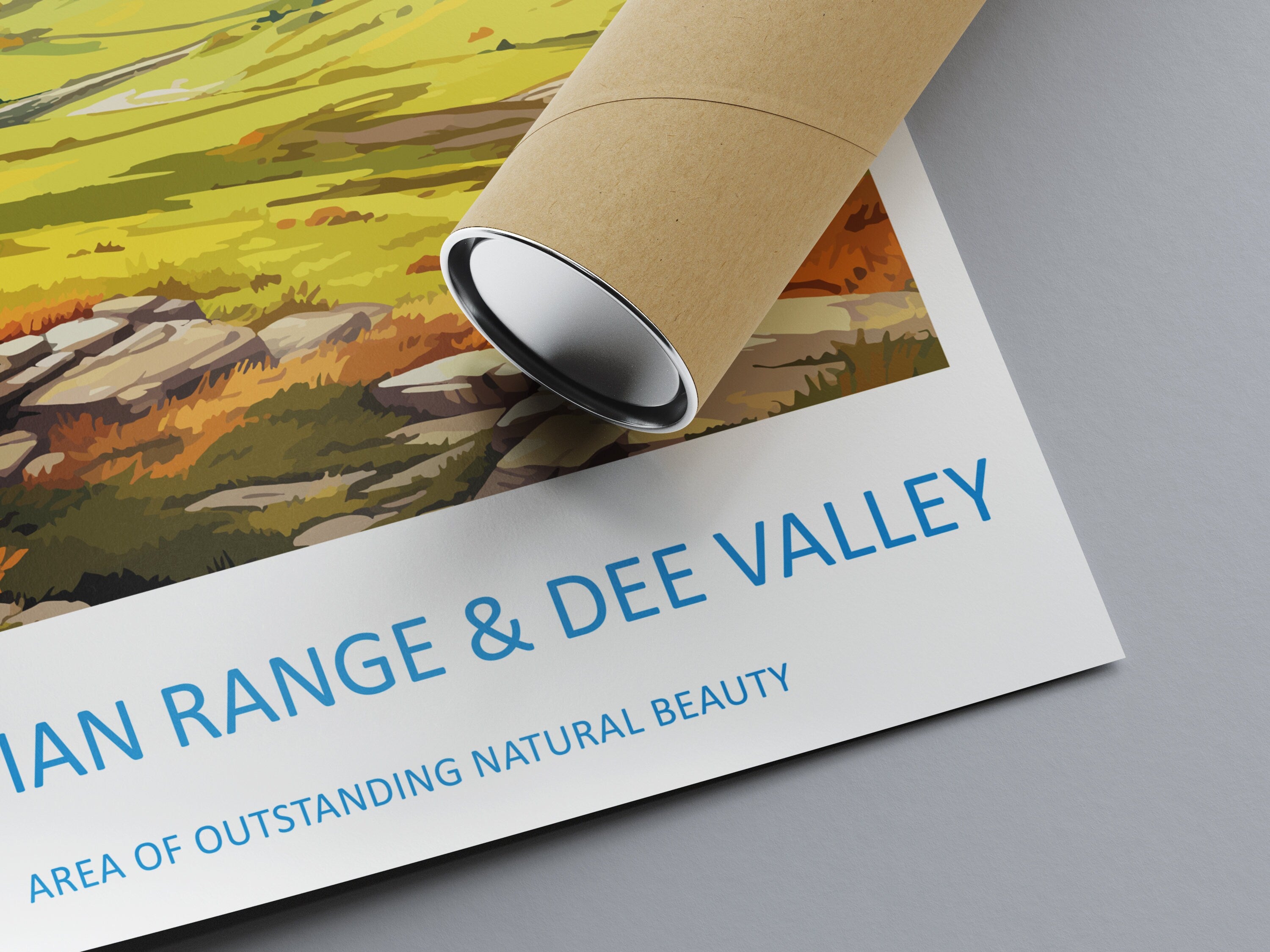 Clwydian Range and Dee Valley Travel Print Wall Art Clwydian Range and Dee Valley Wall Hanging Home Decor Clwydian Range and Dee Valley AONB