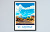 St George Travel Print Wall Art St George Wall Hanging Home Décor St George Gift Art Lovers Utah Art Lover Gift Travel Posters Wall Art