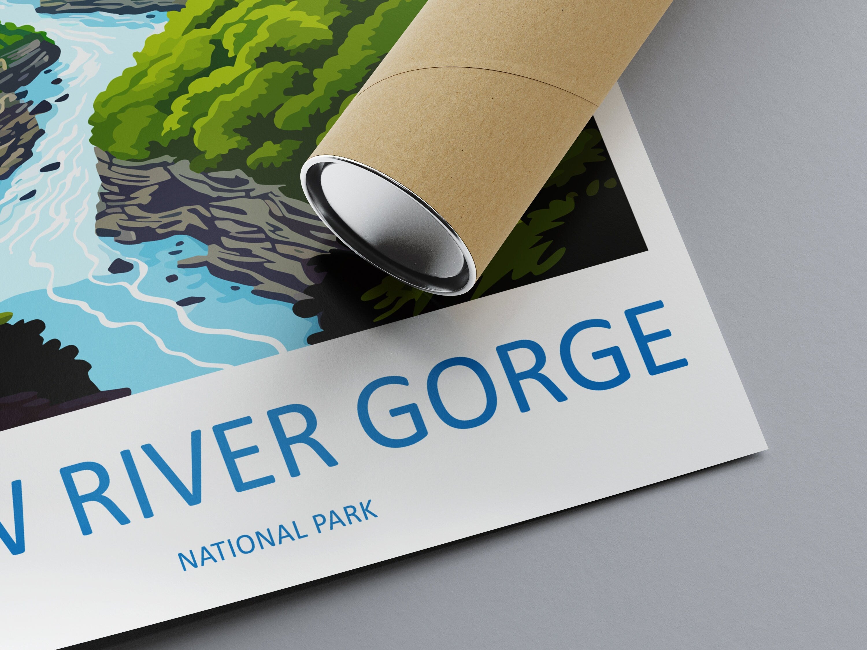 New River Gorge Print New River Gorge Home Décor National Park Art Print New River Gorge Wall Print For Park Gift Wall Hanging