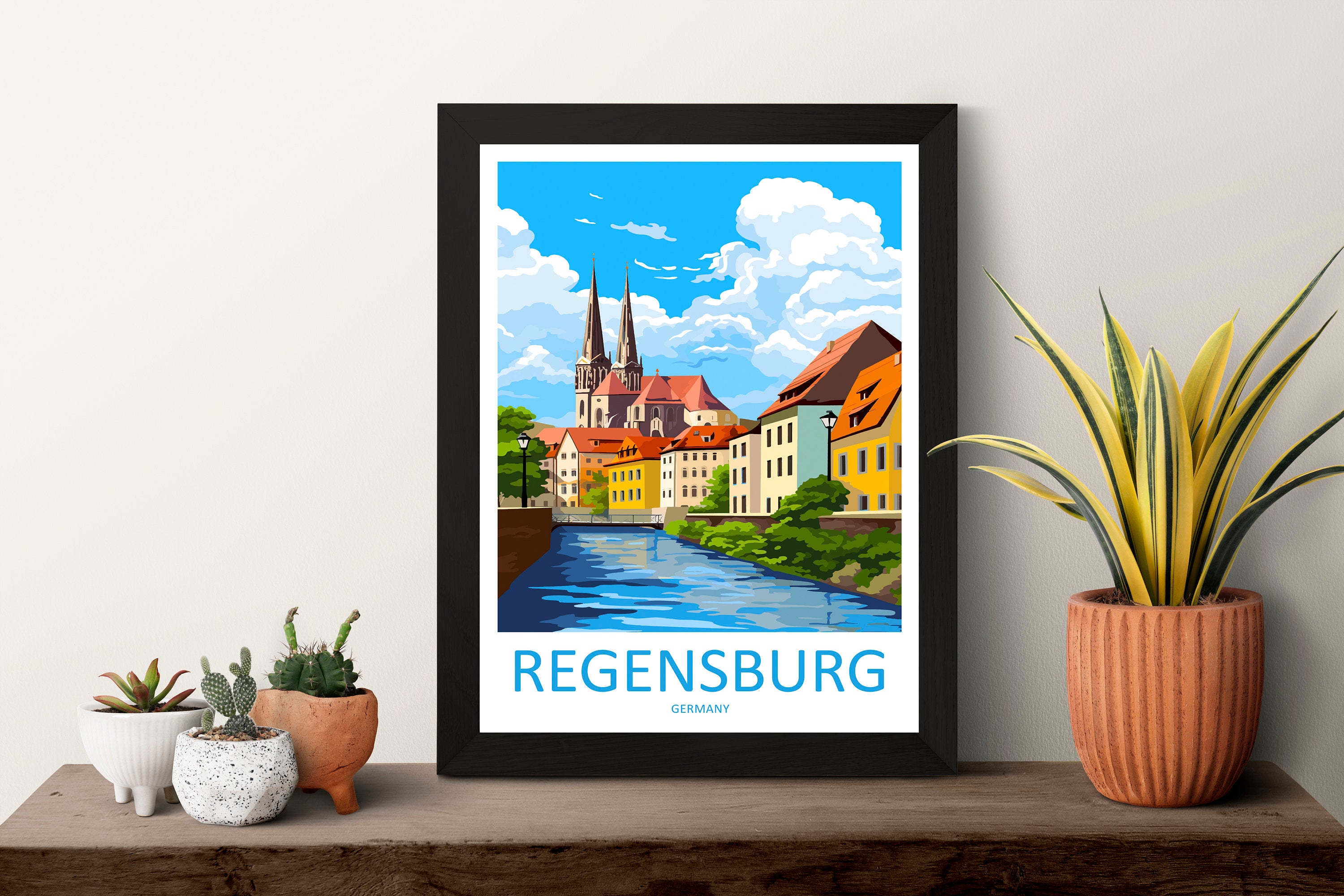 Regensburg Travel Print Wall Art Regensburg Wall Hanging Home Decor Regensburg Gift Art Lovers Wall Art Print Art Regensburg Germany