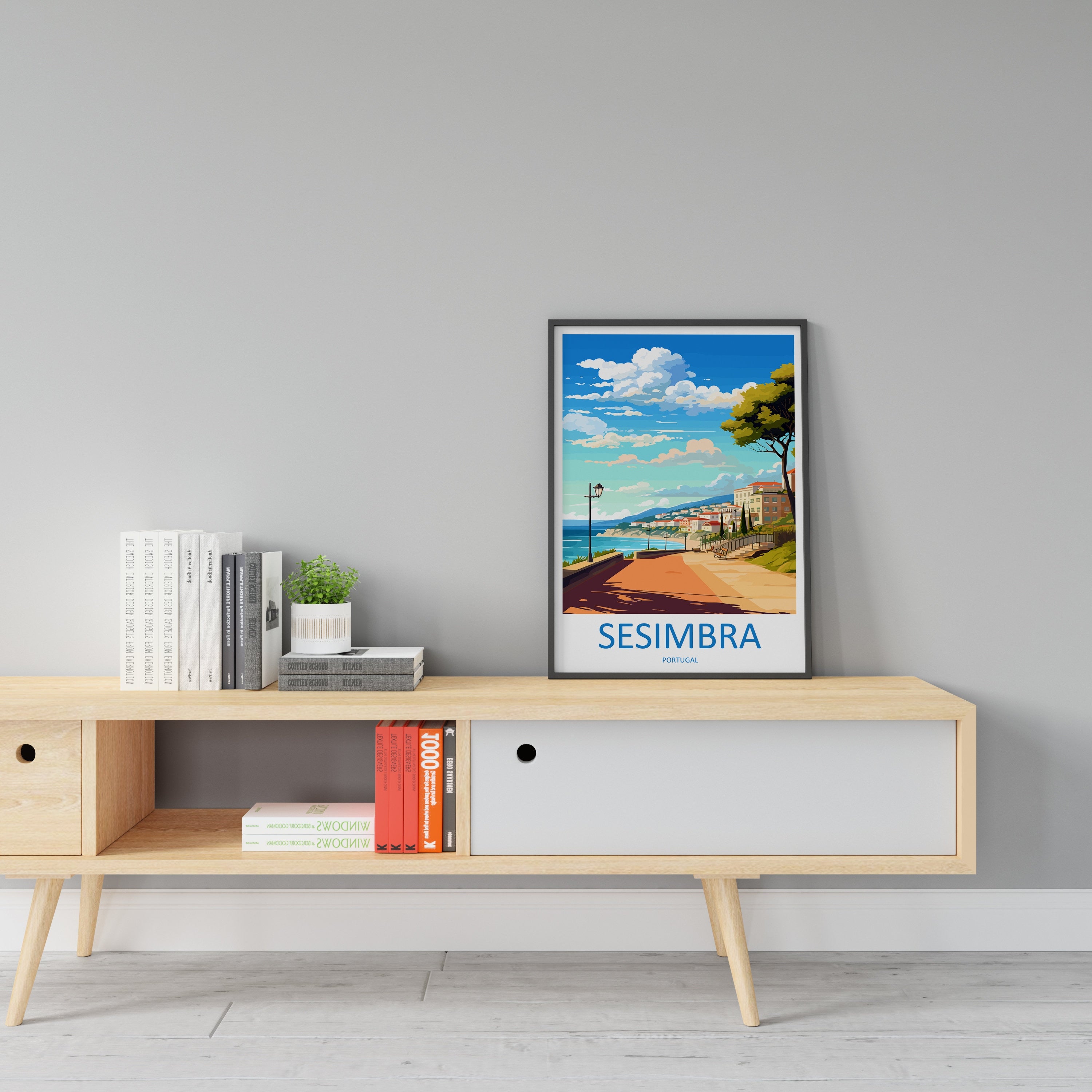 Sesimbra Travel Print Wall Art Sesimbra Wall Hanging Home Décor Sesimbra Gift Art Lovers Portugal Art Lover Gift Sesimbra Wall Décor