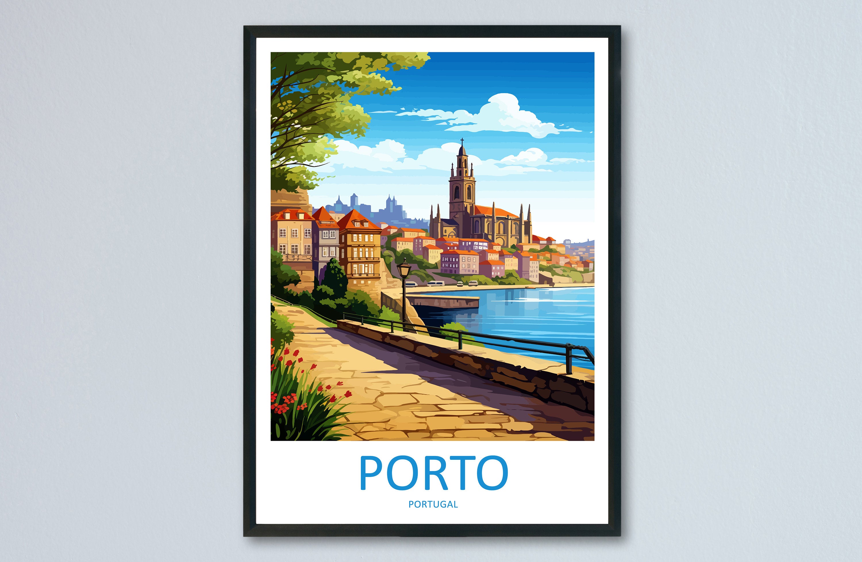 Porto Travel Print Wall Art Porto Wall Hanging Home Décor Porto Gift Art Lovers Portugal Art Lover Gift Porto Wall Décor Porto Travel Art