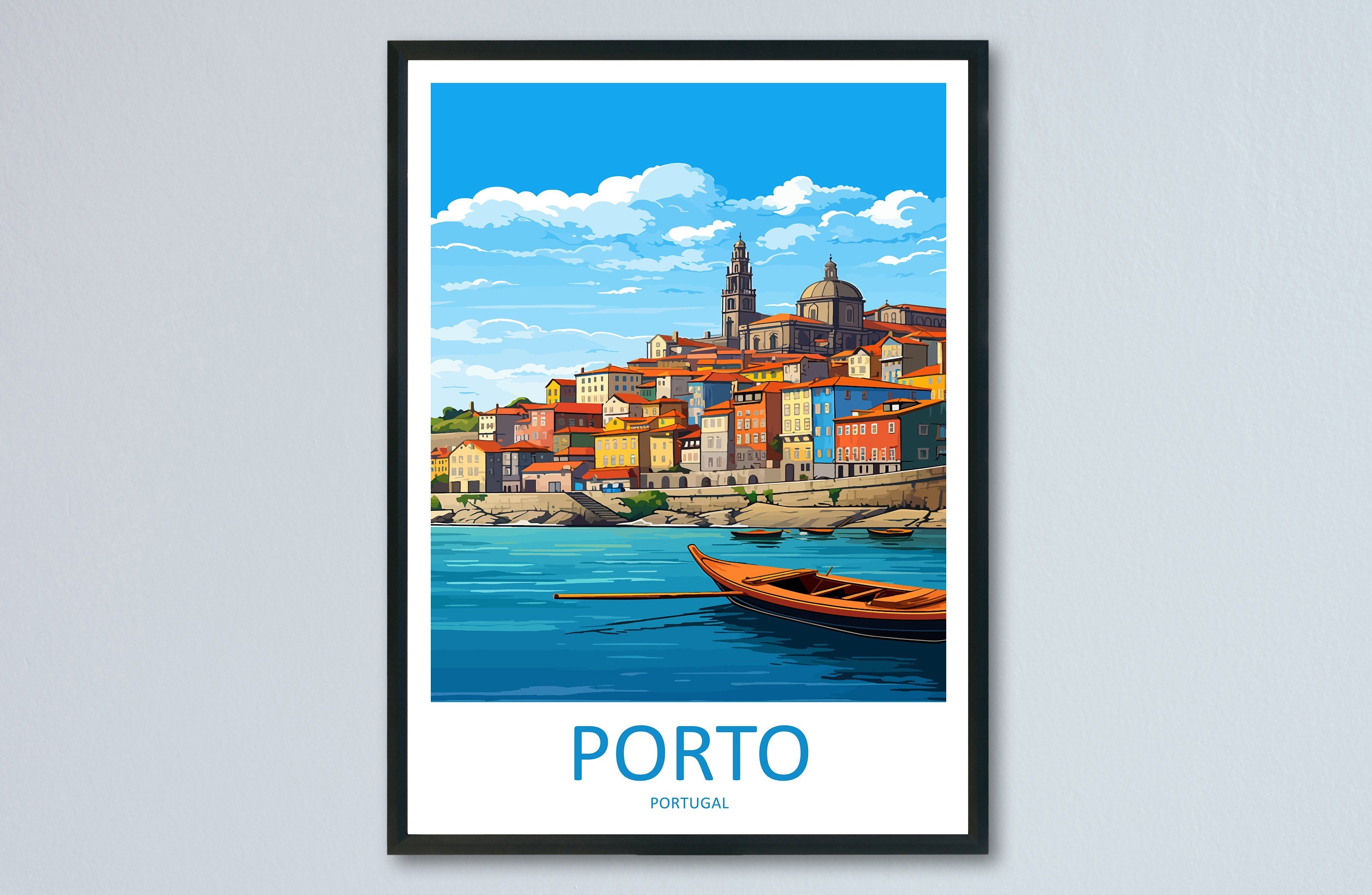 Porto Travel Print Wall Art Porto Wall Hanging Home Décor Porto Gift Art Lovers Portugal Art Lover Gift Porto Wall Décor Porto Travel Art