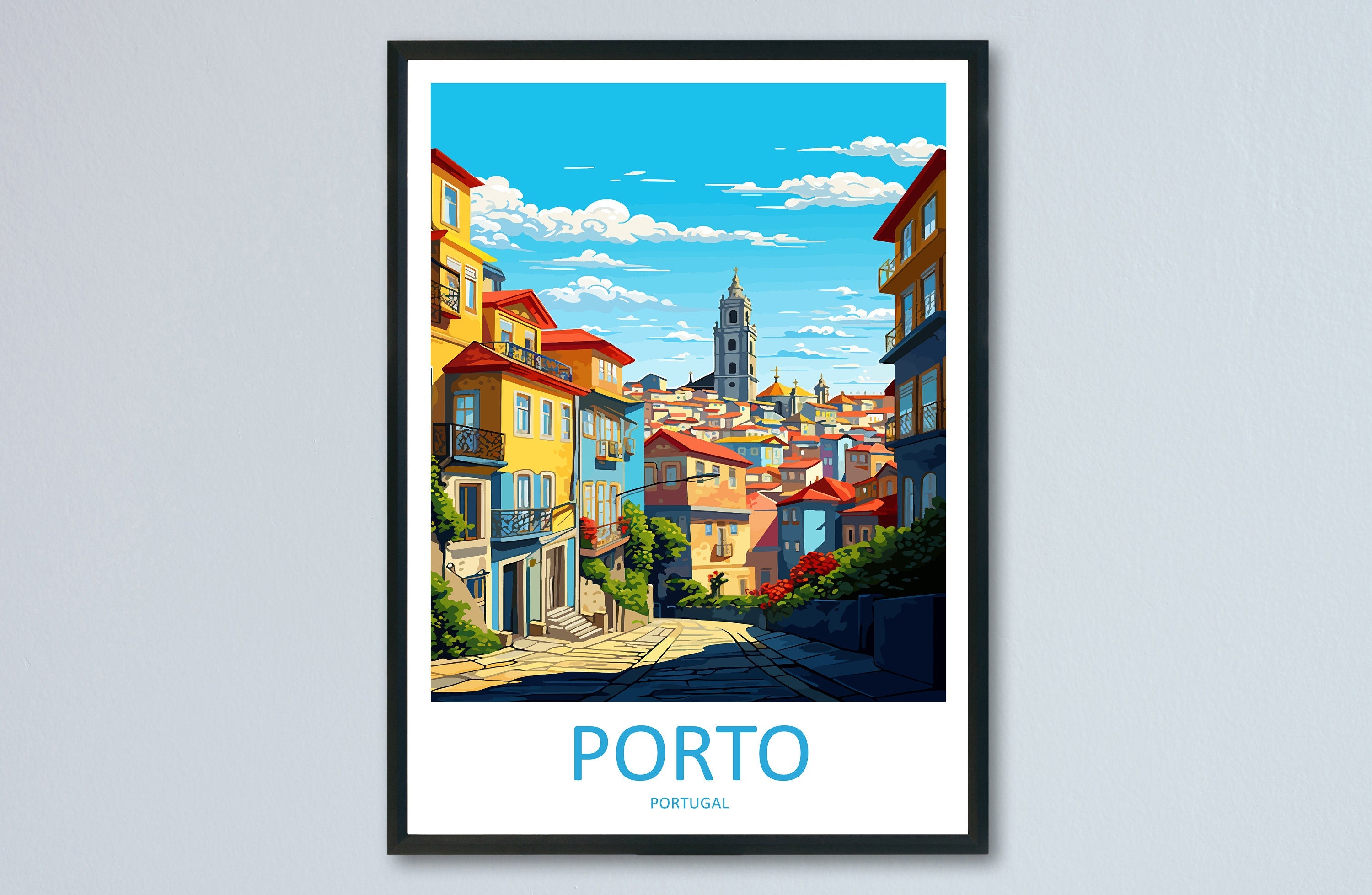 Porto Travel Print Wall Art Porto Wall Hanging Home Décor Porto Gift Art Lovers Portugal Art Lover Gift Porto Wall Décor Porto Travel Art