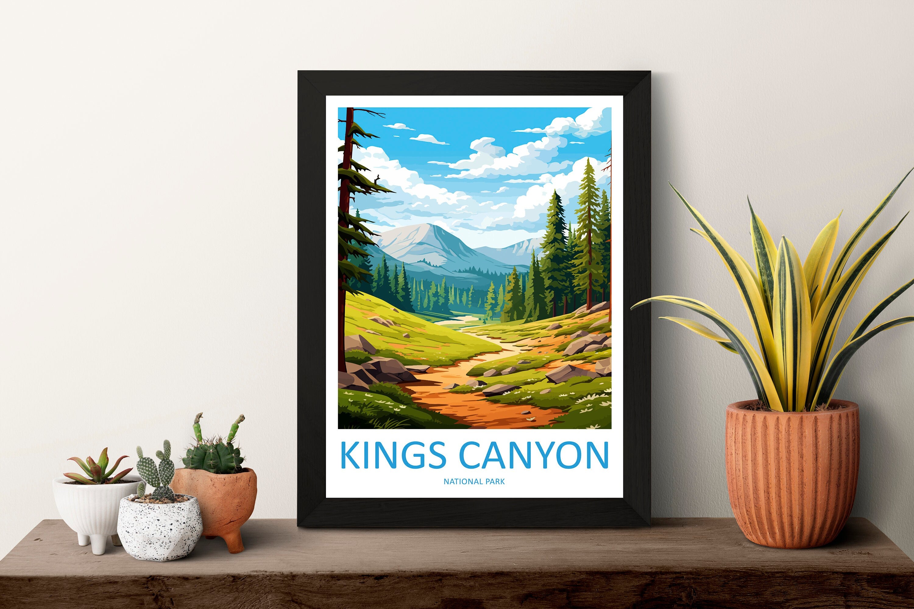 Kings Canyon National Park Travel Print Wall Art Kings Canyon National Park Wall Hanging Home Décor Kings Canyon National Park Gift Art