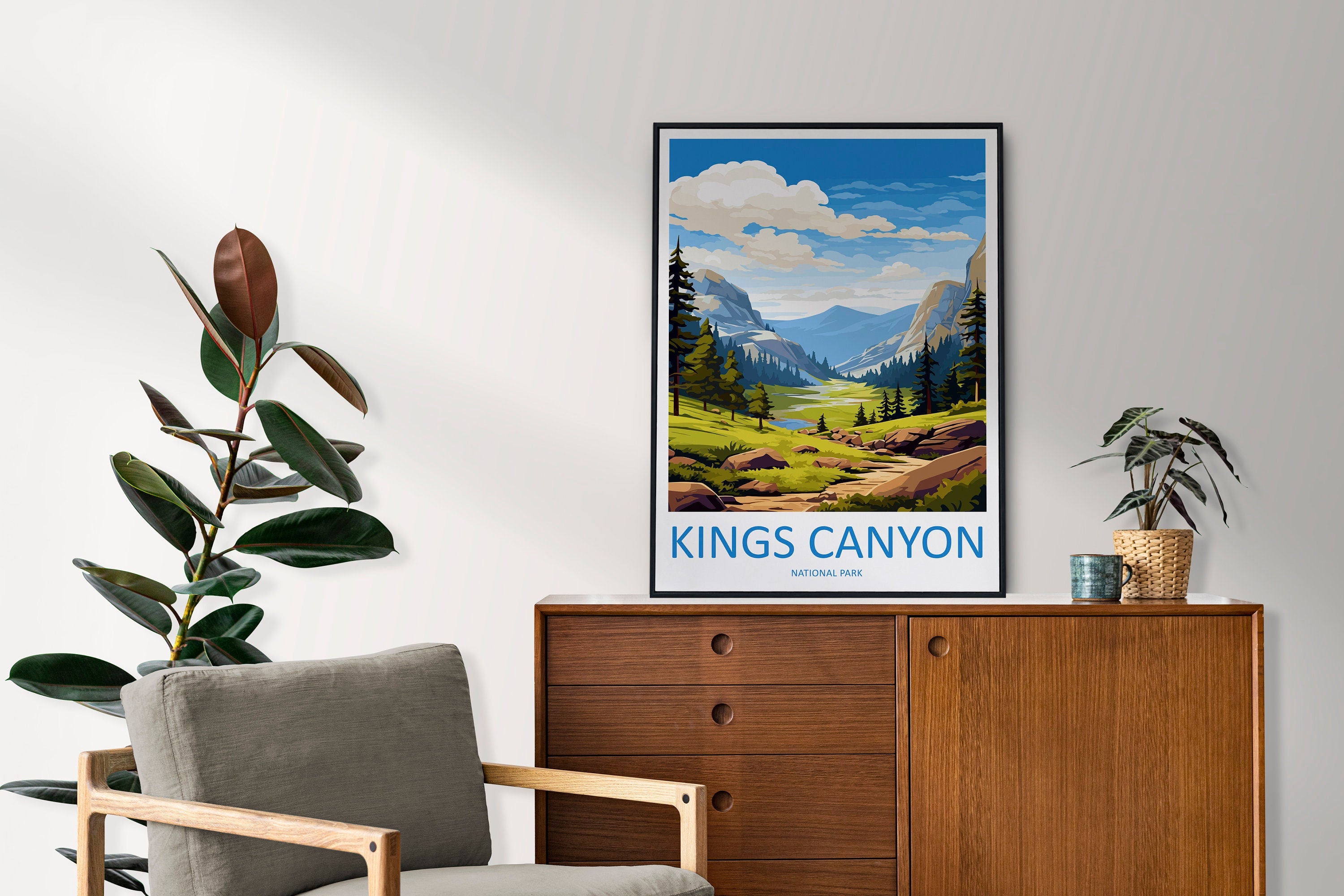 Kings Canyon National Park Travel Print Wall Art Kings Canyon National Park Wall Hanging Home Décor Kings Canyon National Park Gift Art