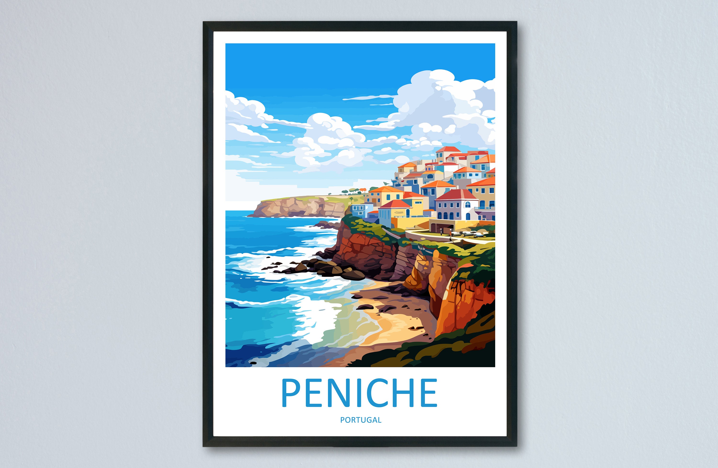 Peniche Travel Print Wall Art Peniche Wall Hanging Home Décor Peniche Gift Art Lovers Portugal Art Lover Gift Peniche Wall Décor