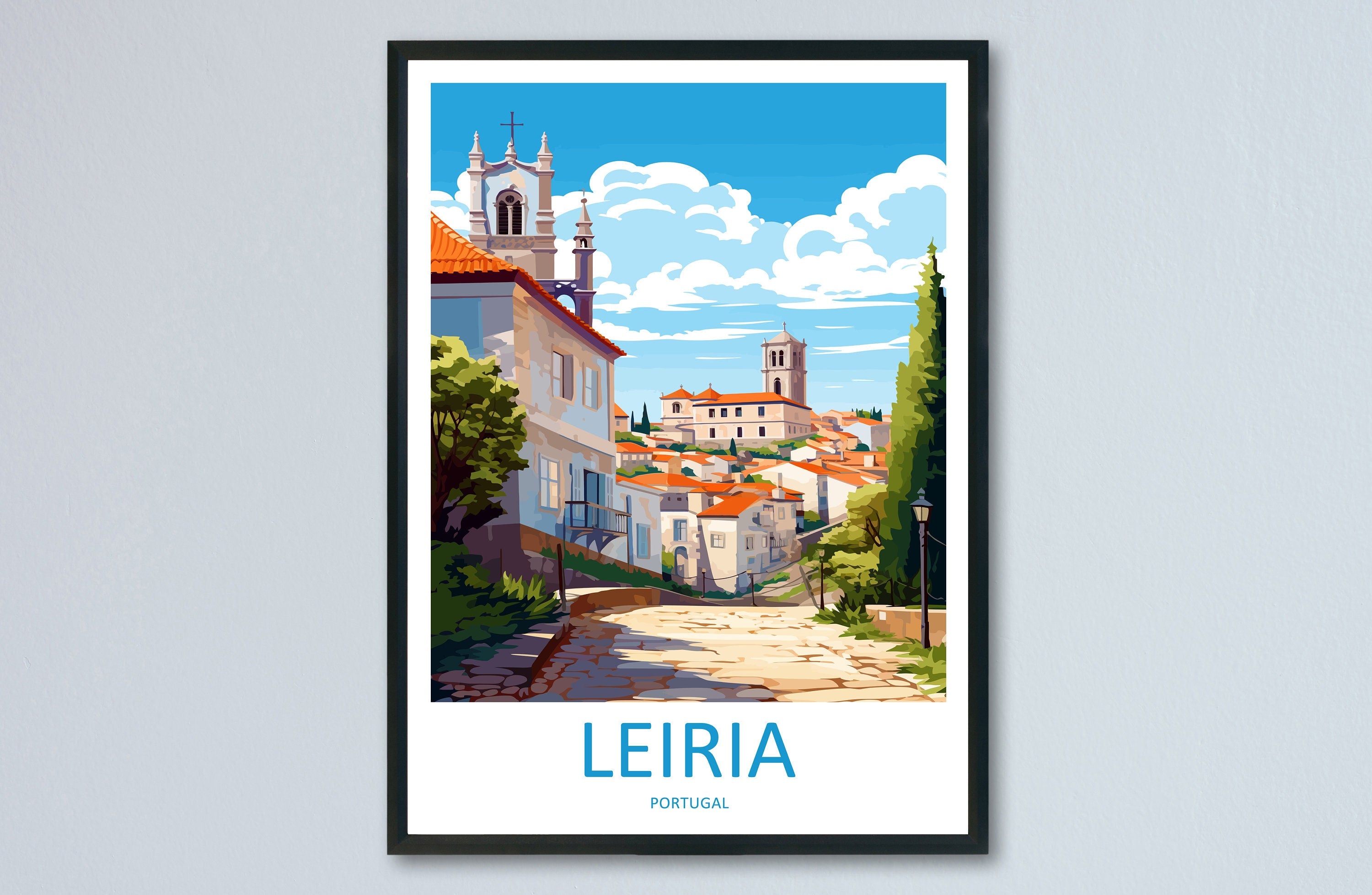 Leiria Travel Print Wall Art Leiria Wall Hanging Home Décor Leiria Gift Art Lovers Portugal Art Lover Gift Leiria Poster