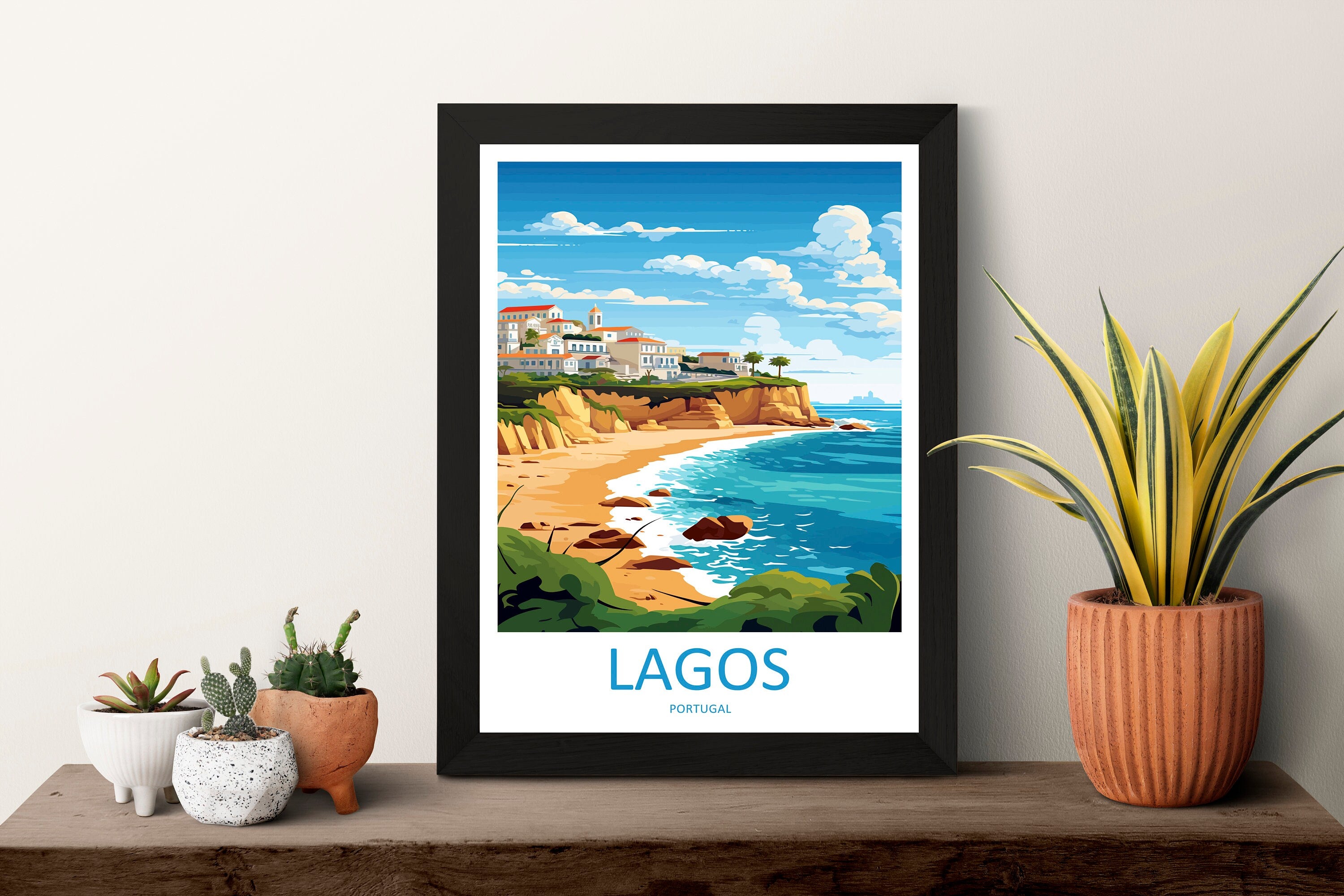 Lagos Travel Print Wall Art Lagos Wall Hanging Home Décor Lagos Gift Art Lovers Portugal Art Lover Gift Lagos Poster