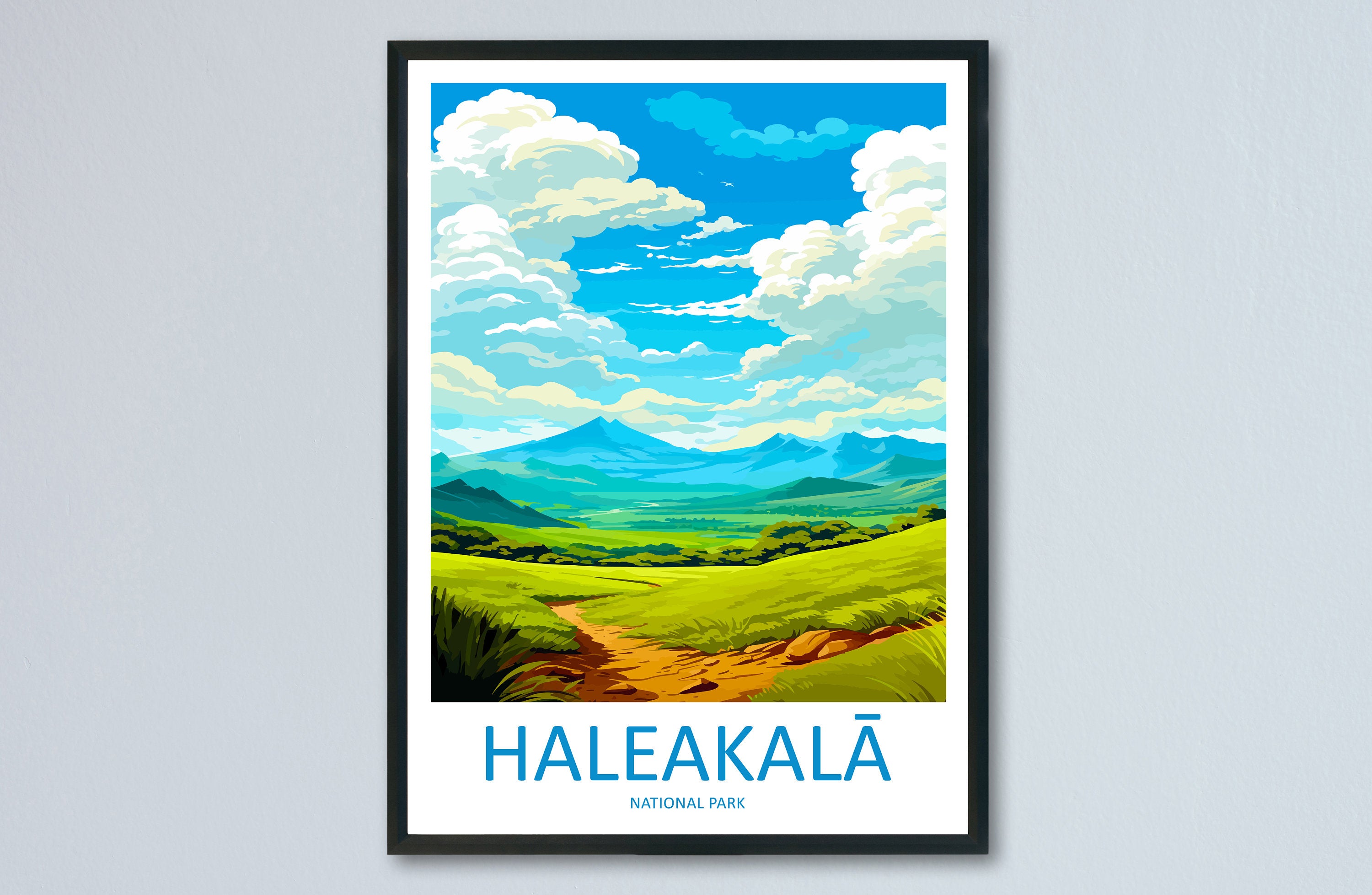 Haleakalā National Park Travel Print Wall Art Haleakalā Volcanoes Wall Hanging Home Décor Haleakalā Volcanoes Gift Art Lovers