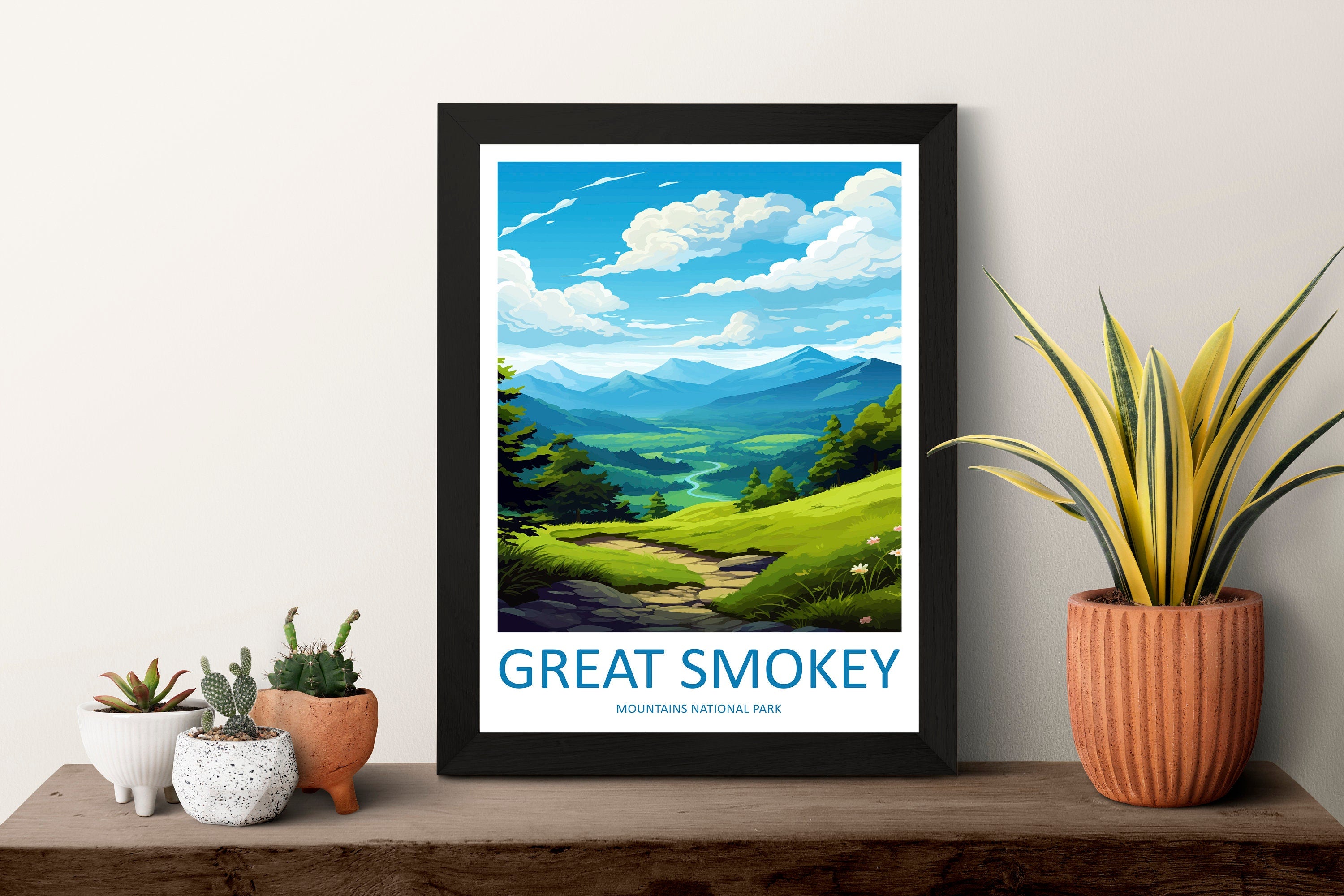 Great Smoky Mountains National Park Travel Print Wall Art Great Smoky Mountains National Park Wall Hanging Home Décor Great Smoky Mountains