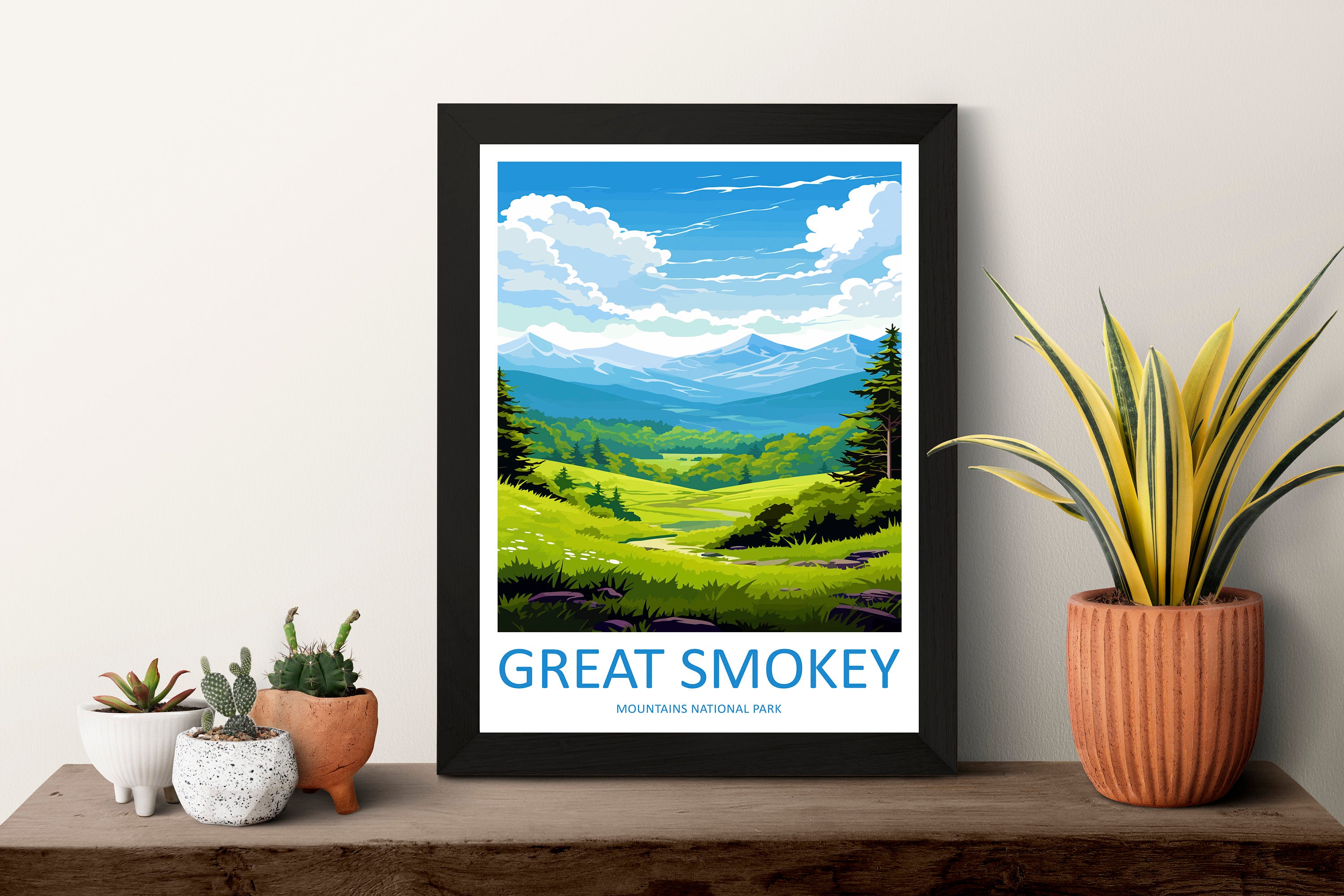 Great Smoky Mountains National Park Travel Print Wall Art Great Smoky Mountains National Park Wall Hanging Home Décor Great Smoky Mountains