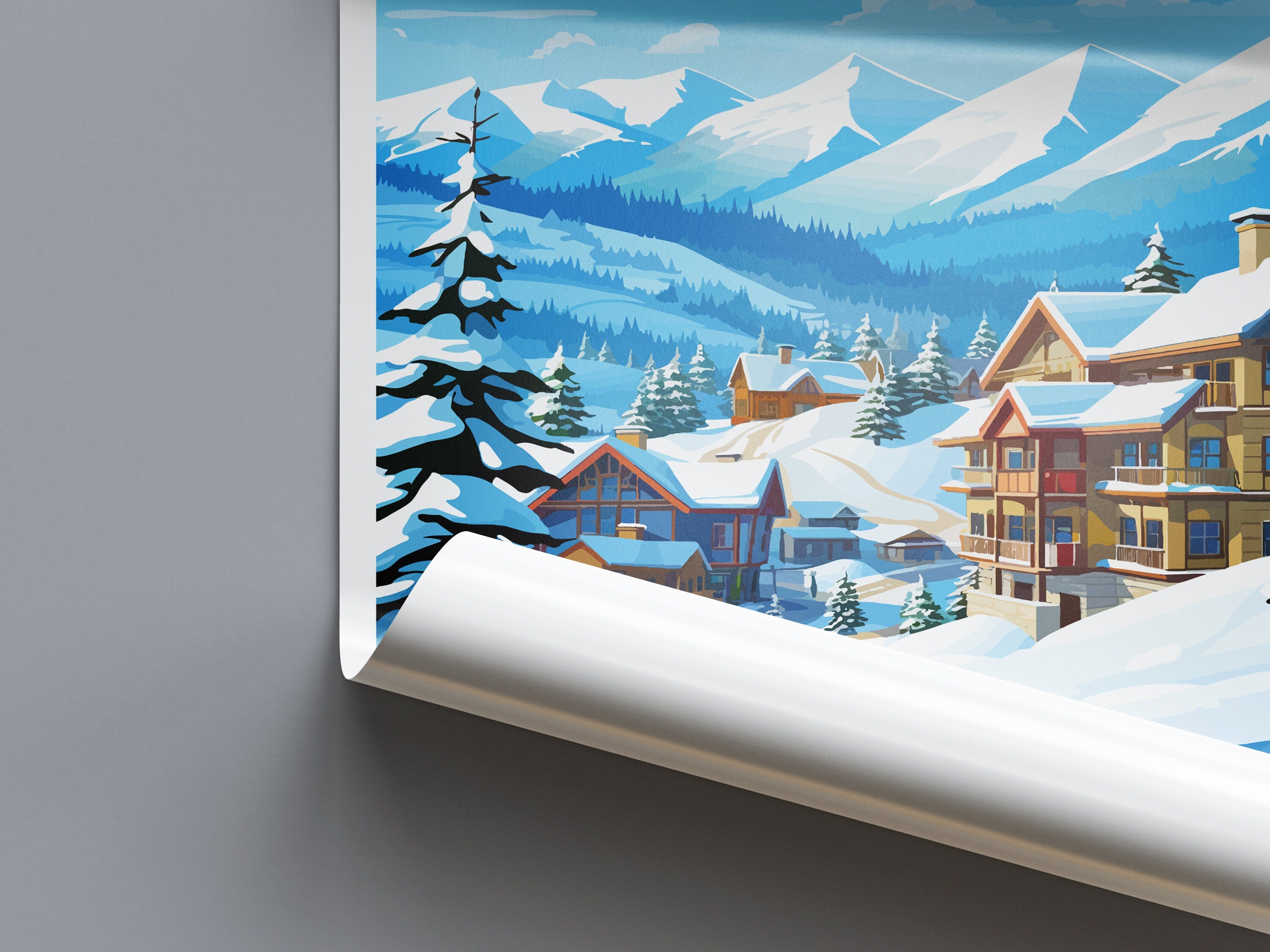 Vail Ski Resort Travel Print Wall Art Vail Ski Resort Wall Hanging Home Décor Vail Gift Art Lovers Ski Art Lover Gift Vail Print Skiing