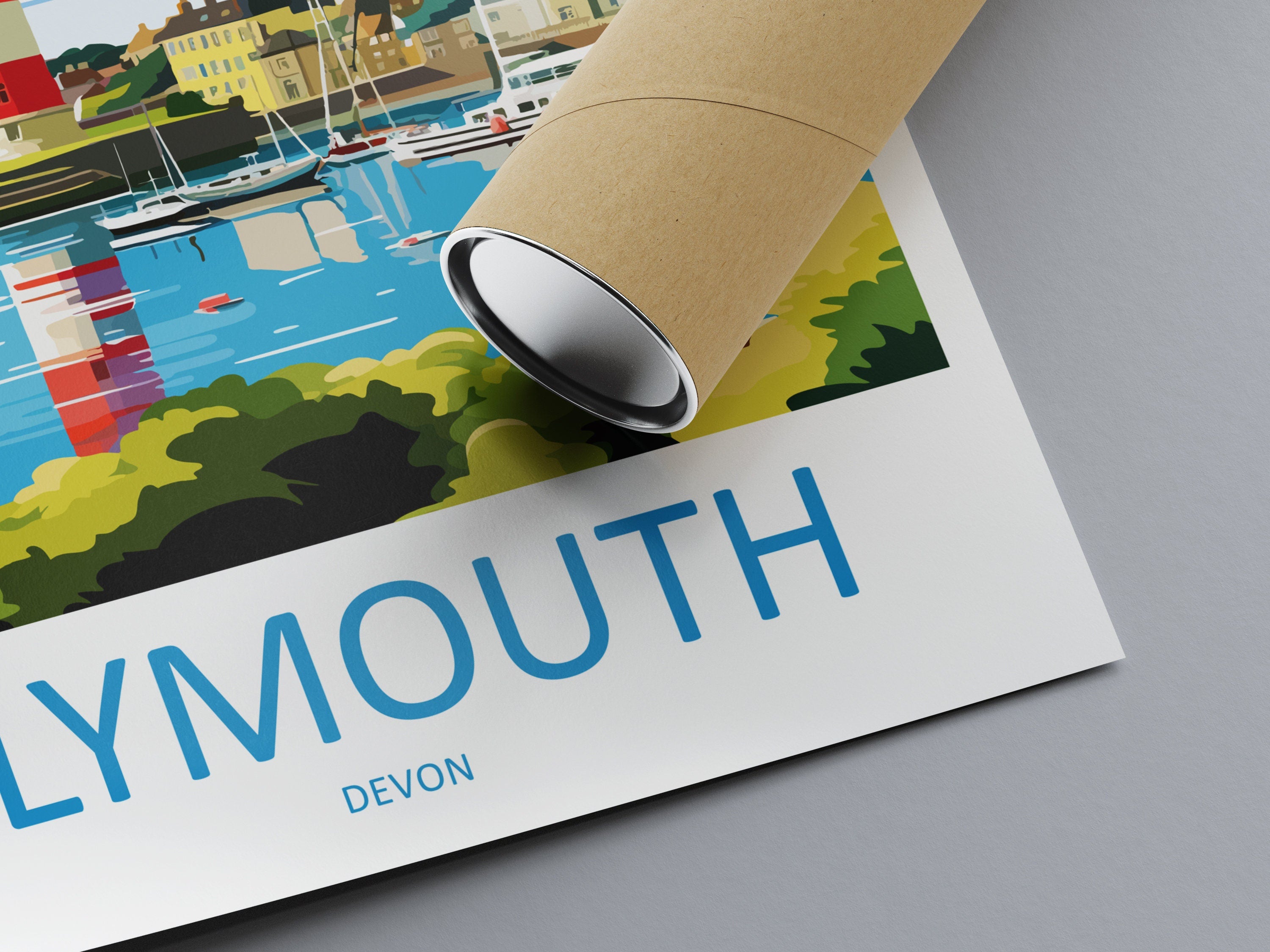 Plymouth Travel Print Wall Art Plymouth Wall Hanging Home Décor Plymouth Gift Art Lovers England Art Lover Gift Plymouth Art Poster