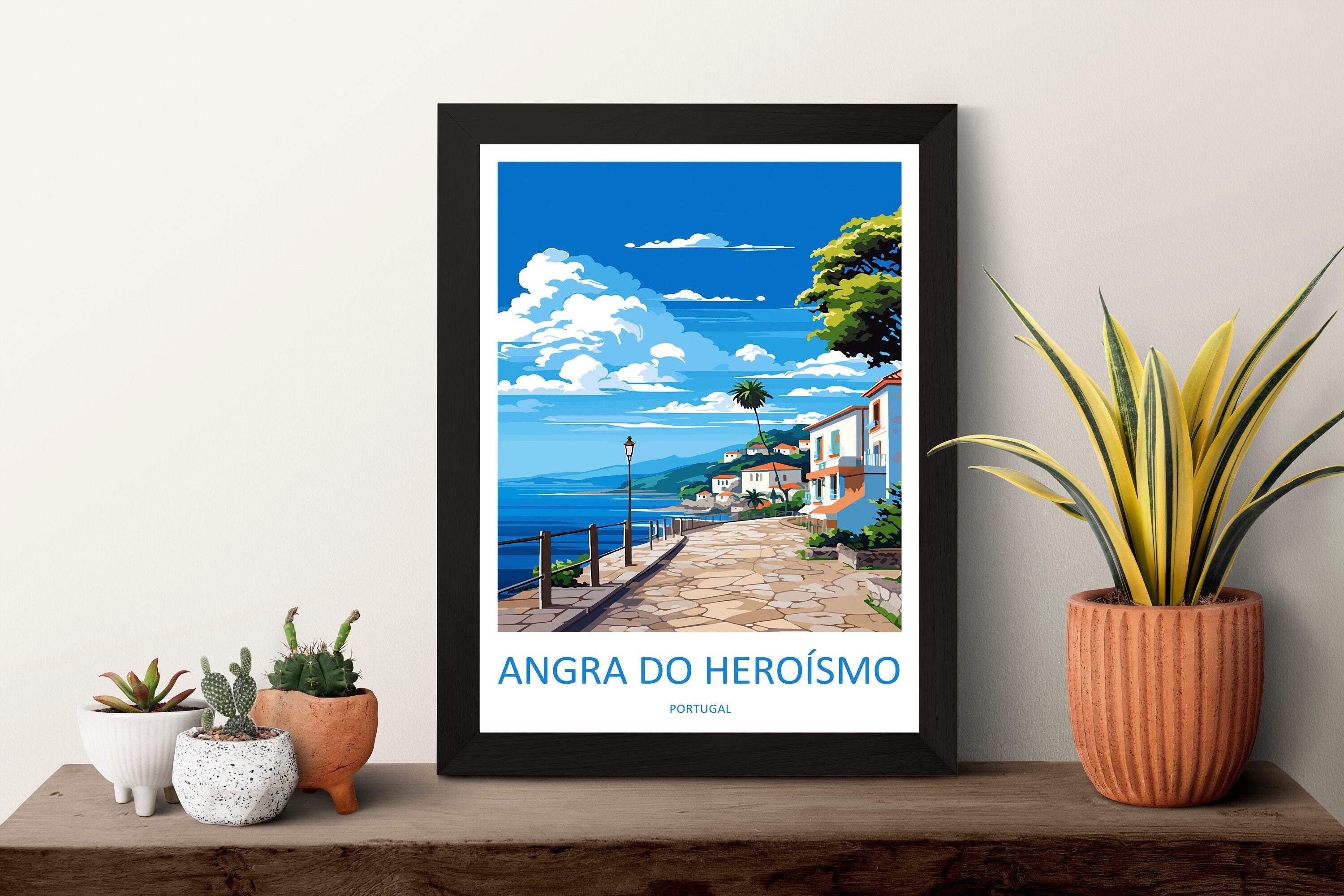 Angra do Heroísmo Travel Print Wall Art Angra do Heroísmo Wall Hanging Home Décor Angra do Heroísmo Gift Art Lovers Portugal Art Lover Gift