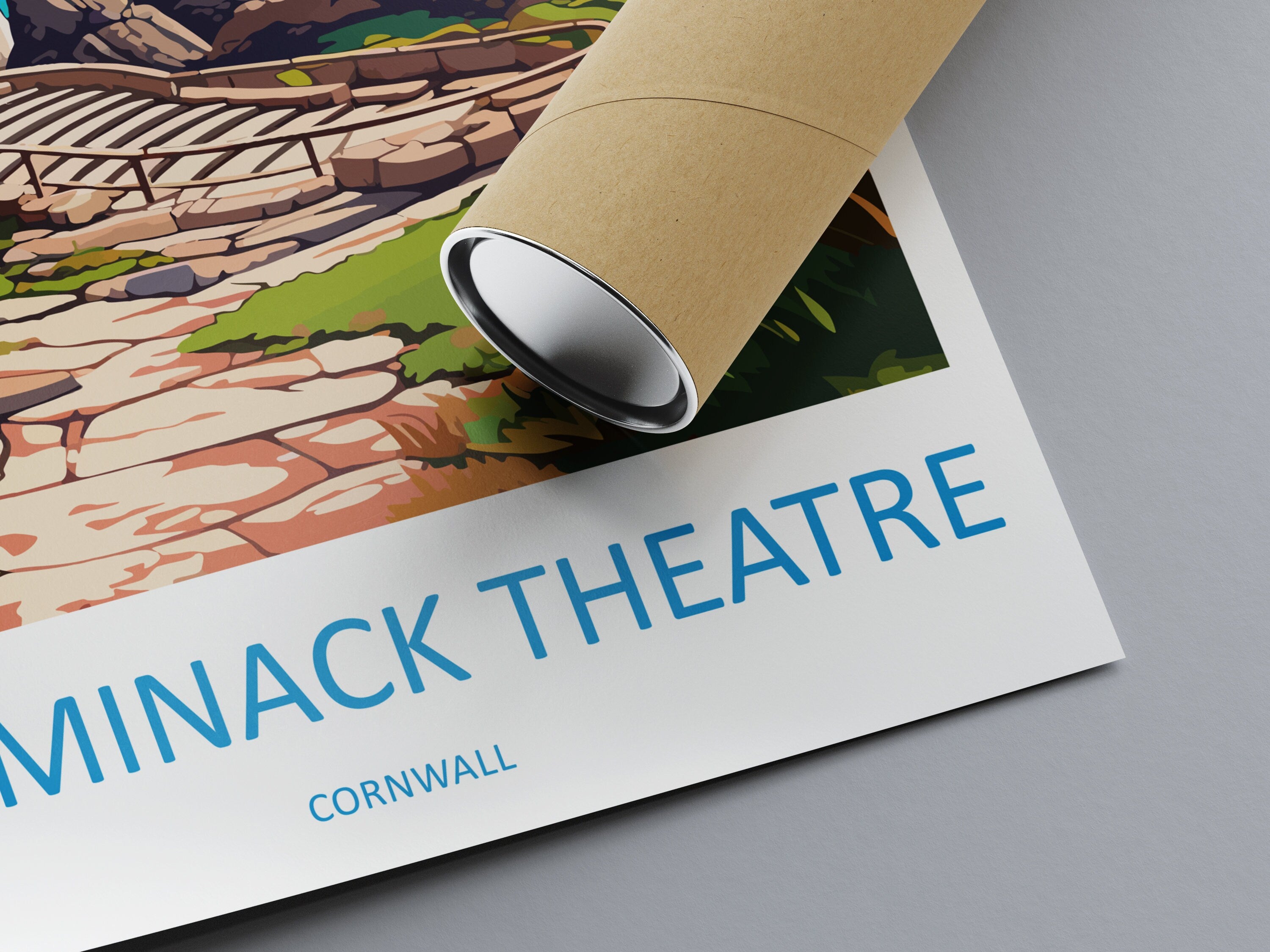 The Minack Theatre Travel Print Wall Art The Minack Theatre Wall Hanging Home Décor The Minack Theatre Gift Art Lovers Cornwall Art Lover