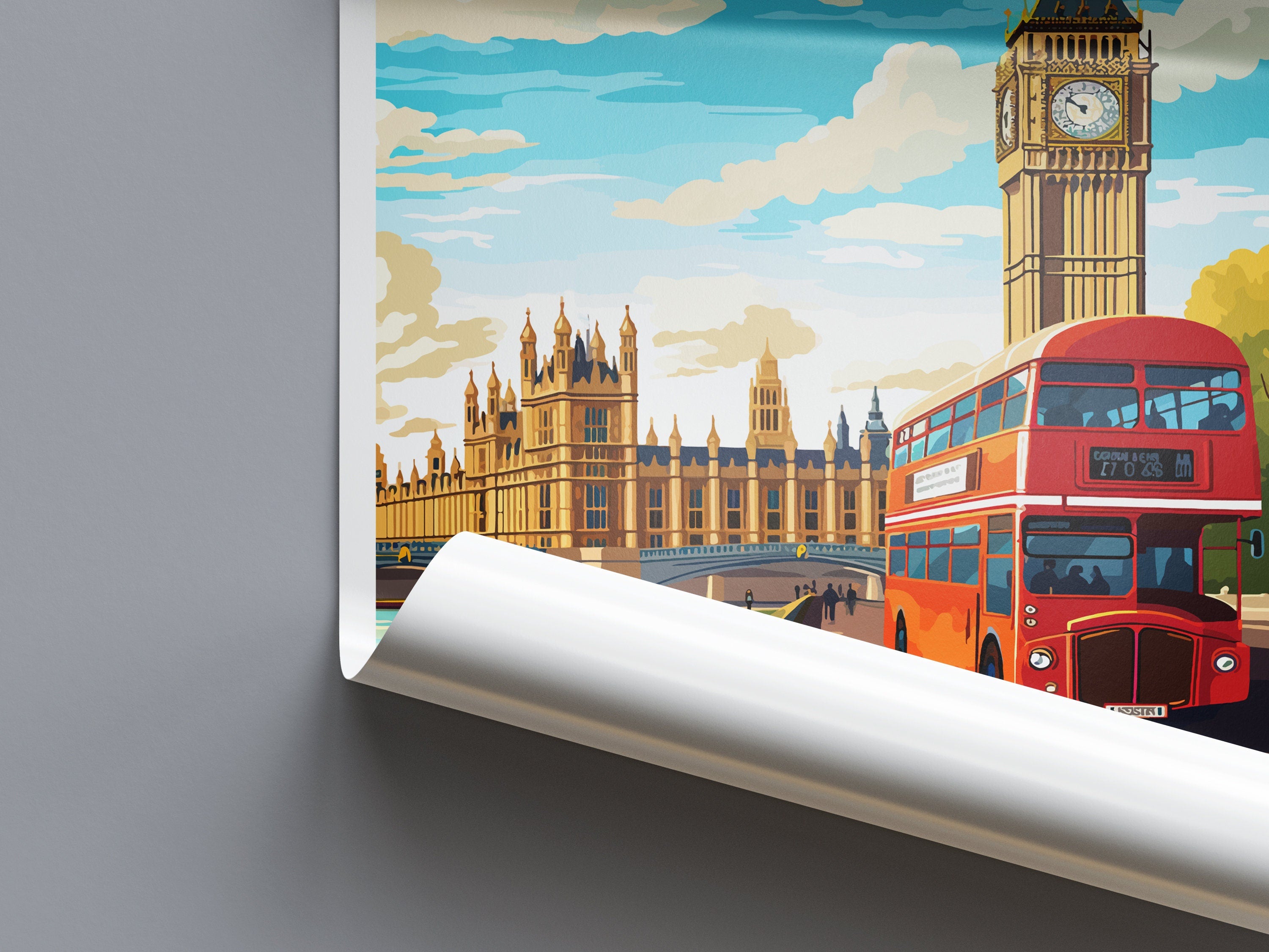 London Travel Print Wall Art London Wall Hanging Home Décor London Gift Art Lovers England Art Lover Gift London Travel Gift