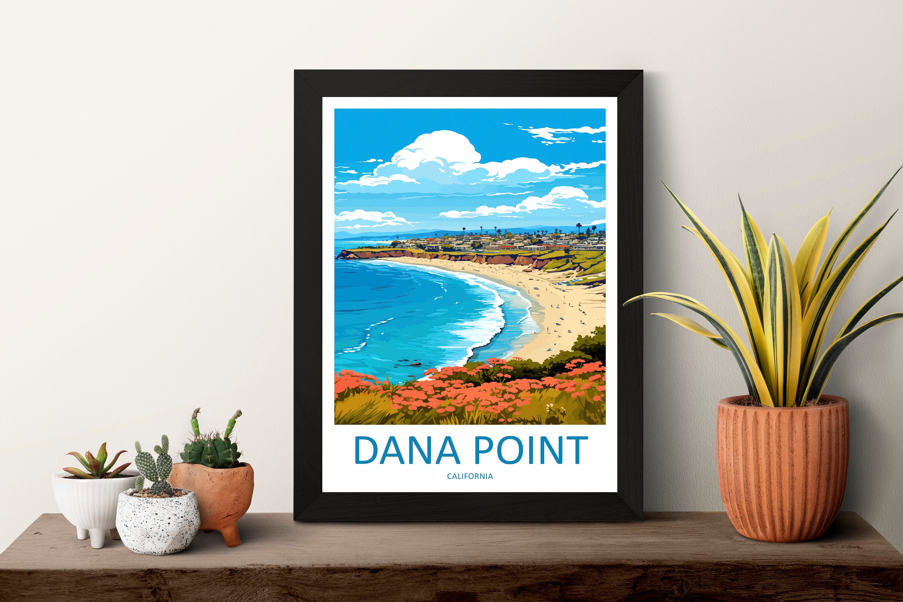 Dana Point Travel Print Wall Art Dana Point Wall Hanging Home Décor Dana Point Gift Art Lovers California Art Lover Gift