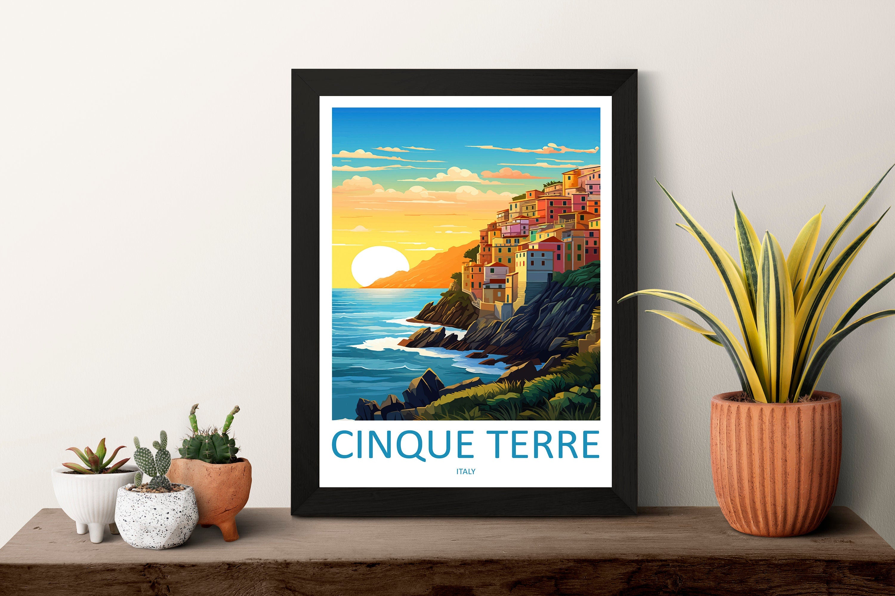 Cinque Terre Travel Print Wall Art Cinque Terre Italy Wall Hanging Home Decoration Cinque Terre Gift Art Lovers Wall Art Print Patmos Italy