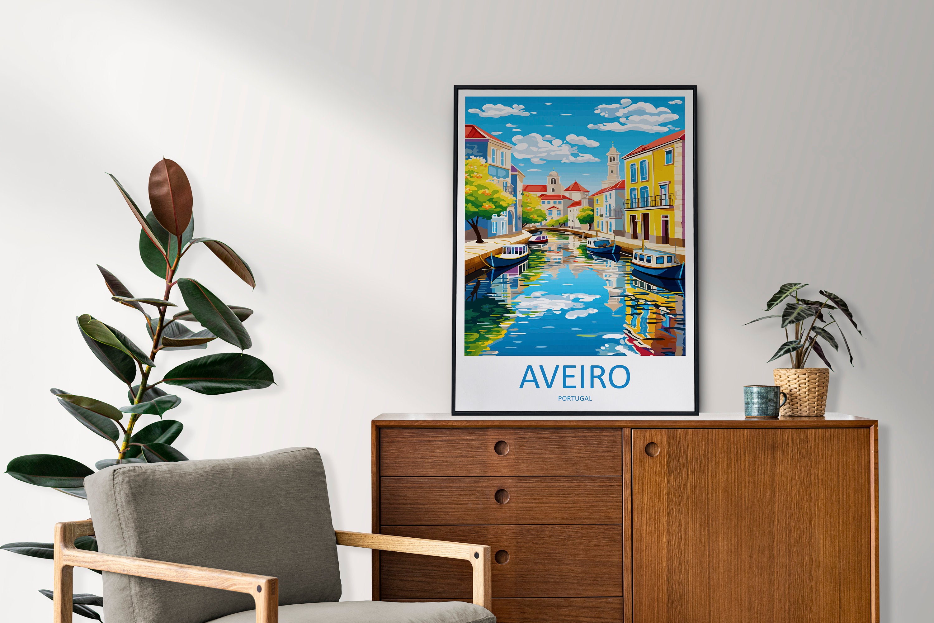 Aveiro Travel Print Wall Art Aveiro Wall Hanging Home Décor Aveiro Gift Art Lovers Portugal Art Lover Gift Aveiro Wall Décor Print