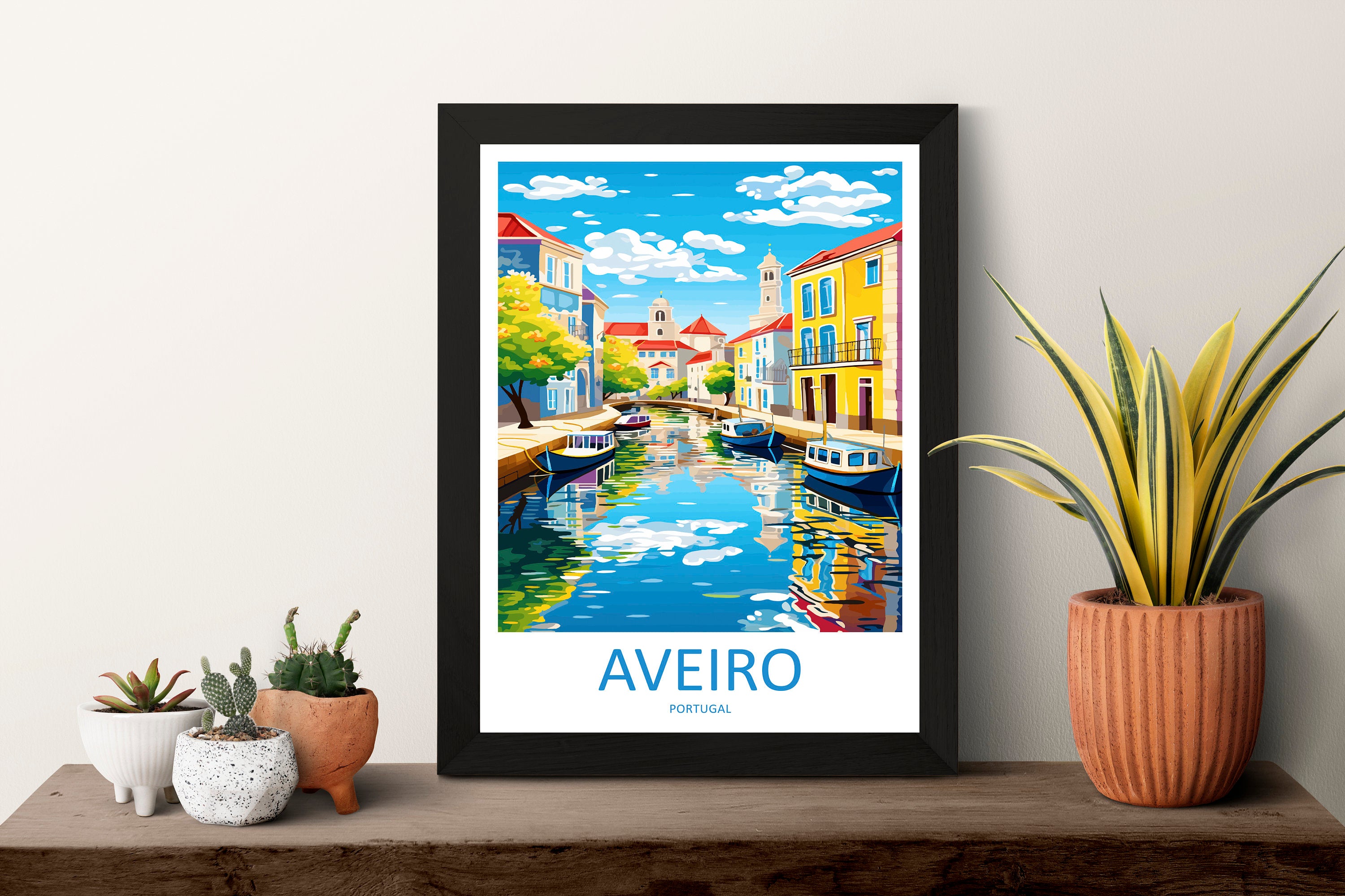 Aveiro Travel Print Wall Art Aveiro Wall Hanging Home Décor Aveiro Gift Art Lovers Portugal Art Lover Gift Aveiro Wall Décor Print