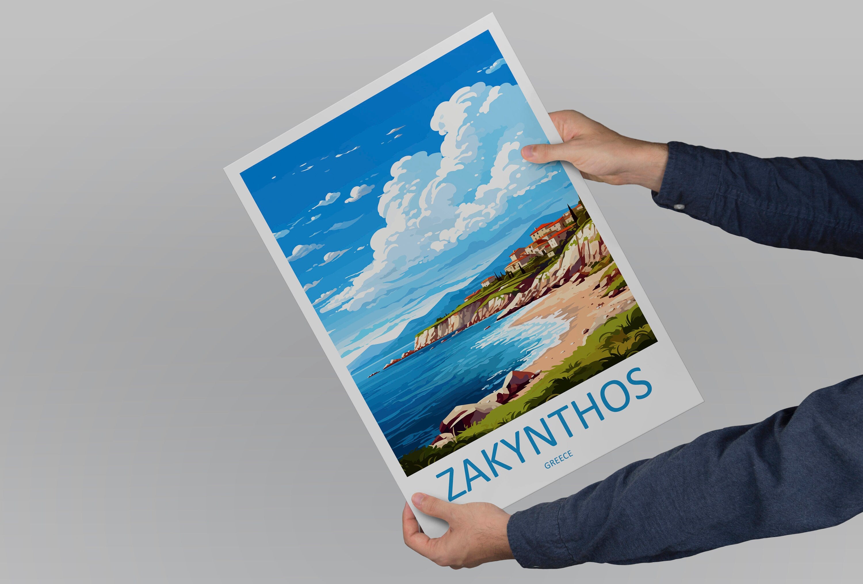 Zakynthos Travel Print Wall Art Zakynthos Greece Wall Hanging Home Decoration Zakynthos Gift Art Lovers Wall Art Print Zakynthos Greek Print