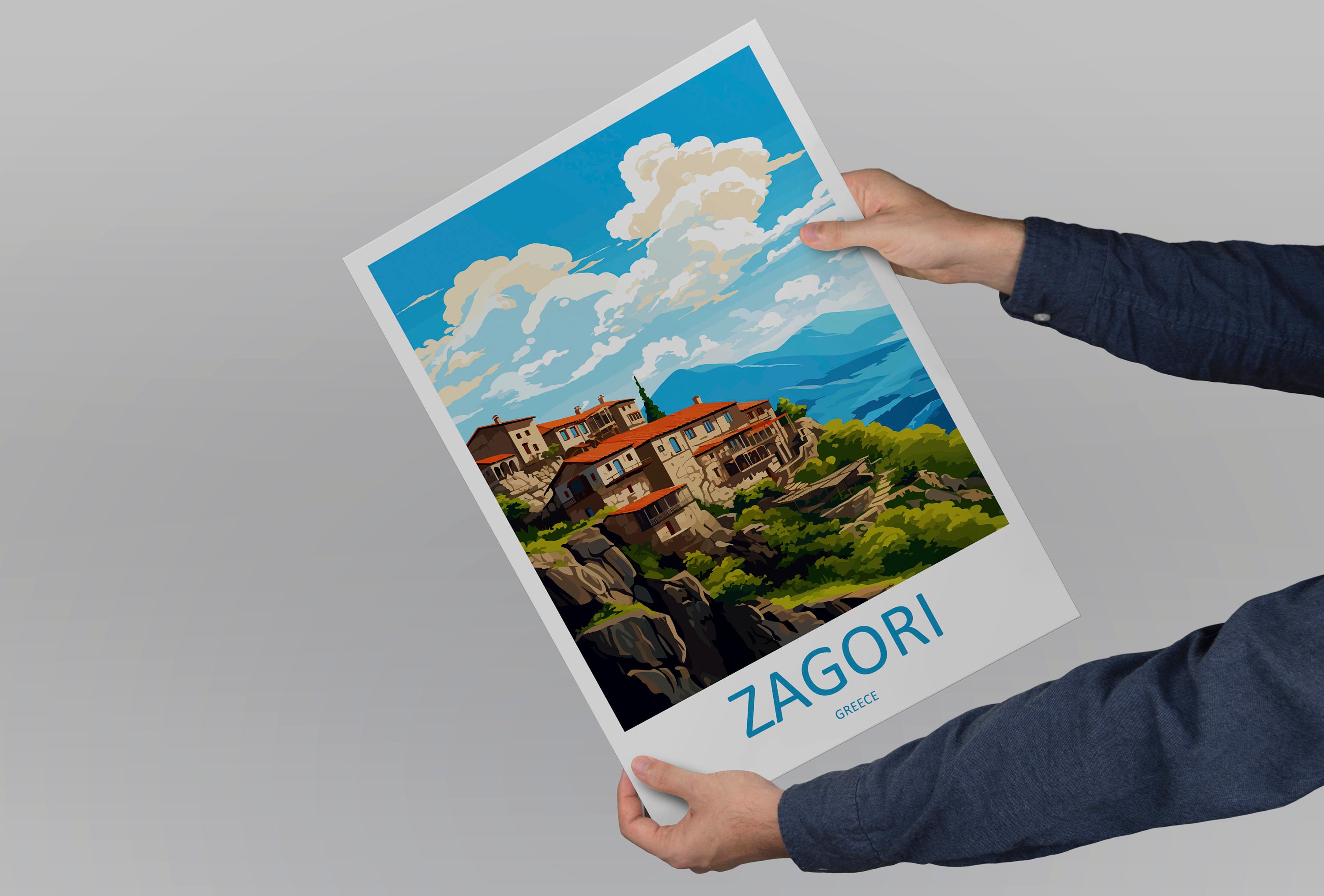 Zagori Travel Print Wall Art Zagori Greece Wall Hanging Home Decoration Zagori Gift Art Lovers Wall Art Print Zagori Greece Wall Poster Art