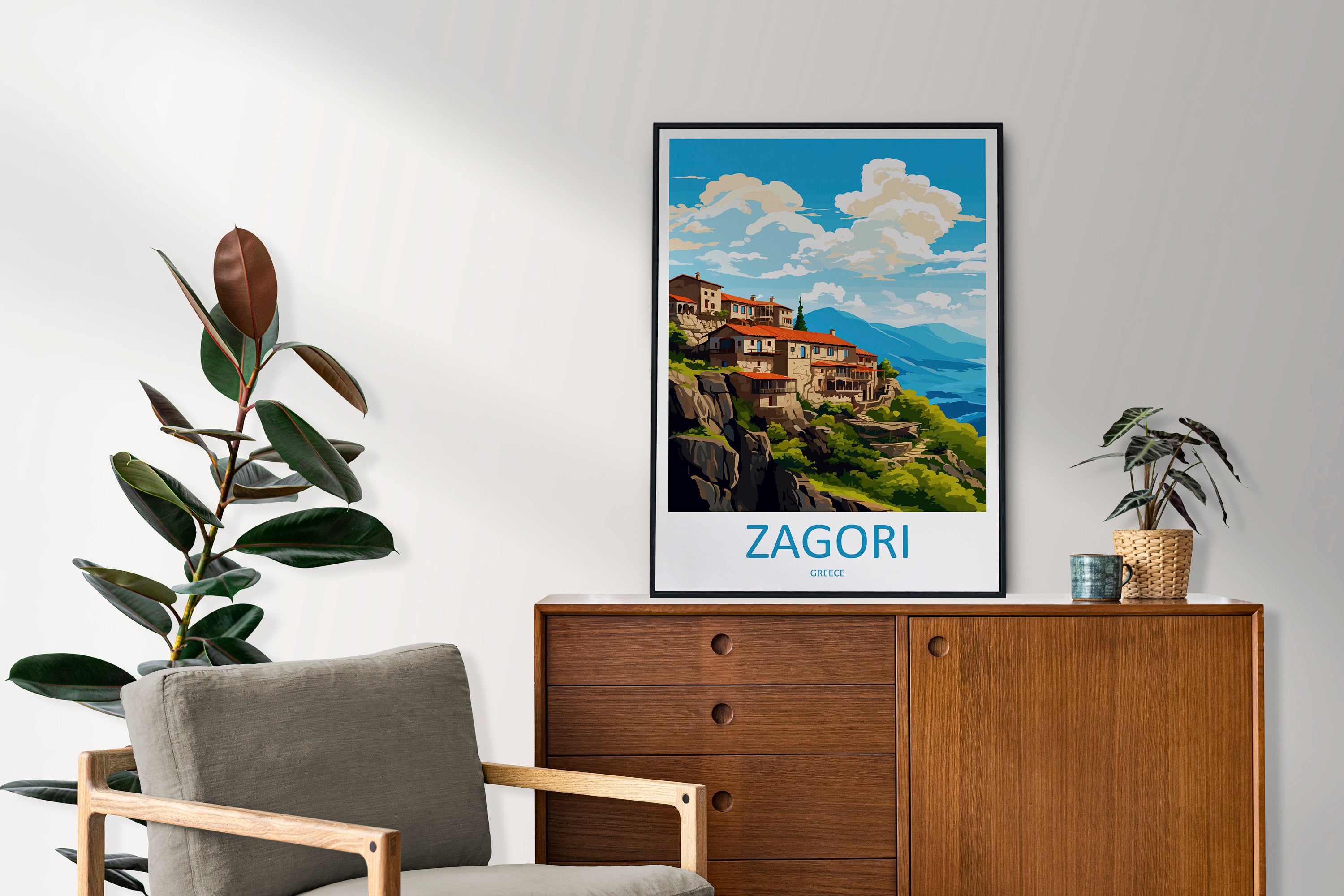 Zagori Travel Print Wall Art Zagori Greece Wall Hanging Home Decoration Zagori Gift Art Lovers Wall Art Print Zagori Greece Wall Poster Art