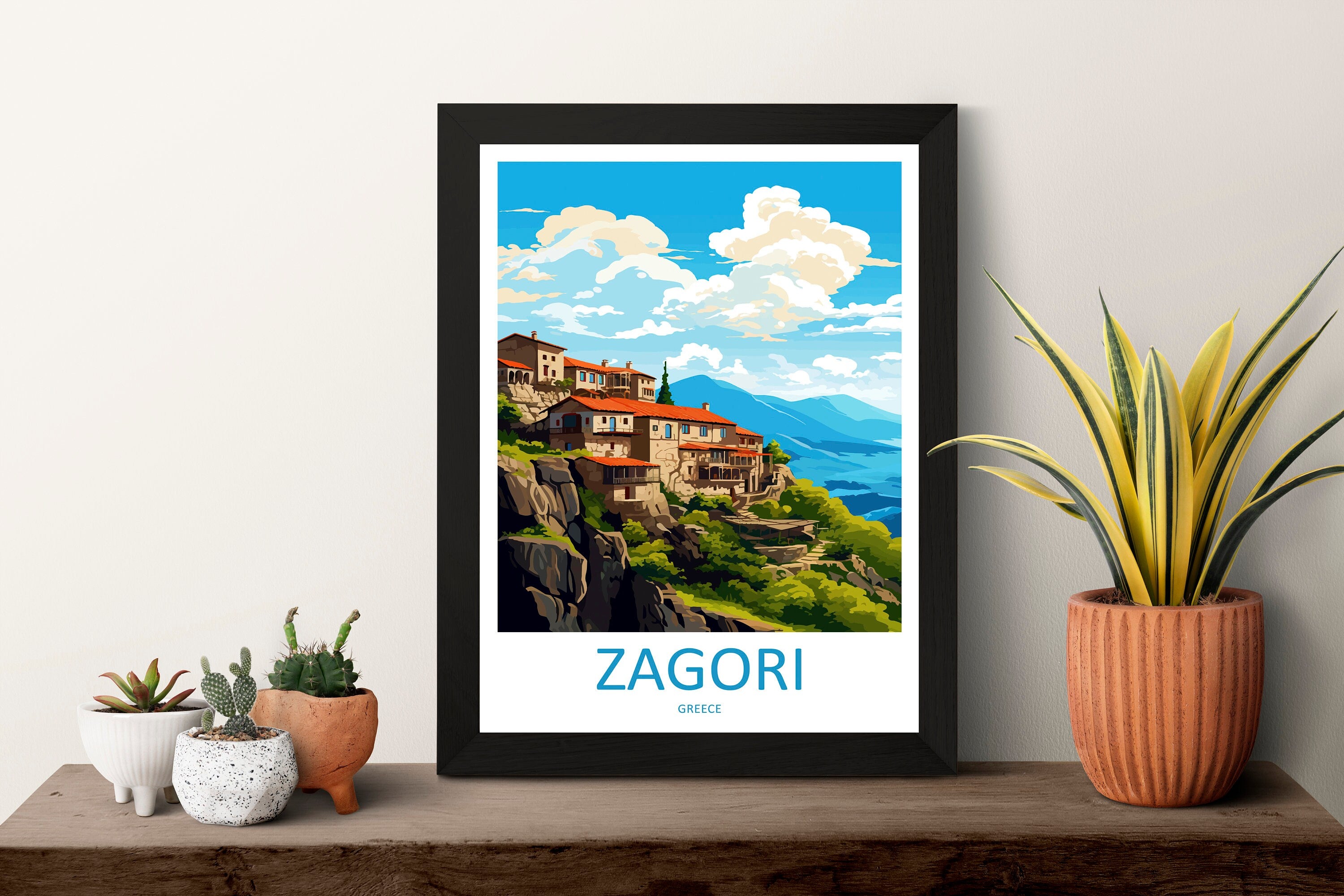 Zagori Travel Print Wall Art Zagori Greece Wall Hanging Home Decoration Zagori Gift Art Lovers Wall Art Print Zagori Greece Wall Poster Art