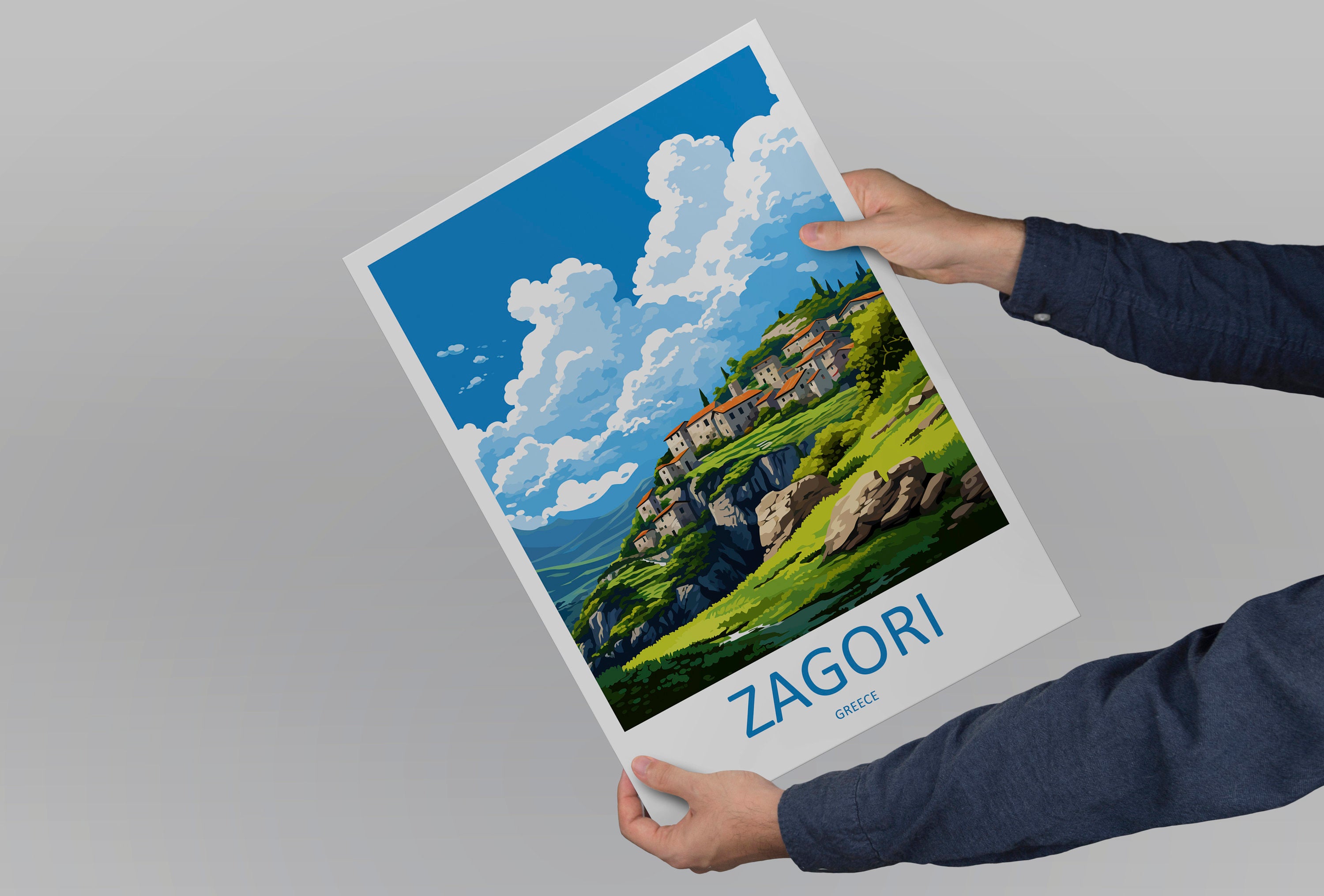 Zagori Travel Print Wall Art Zagori Greece Wall Hanging Home Decoration Zagori Gift Art Lovers Wall Art Print Zagori Greece Wall Poster Art