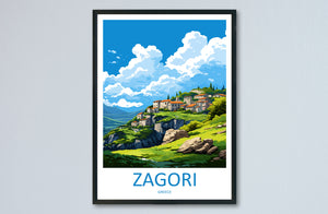 Zagori Travel Print Wall Art Zagori Greece Wall Hanging Home Decoration Zagori Gift Art Lovers Wall Art Print Zagori Greece Wall Poster Art