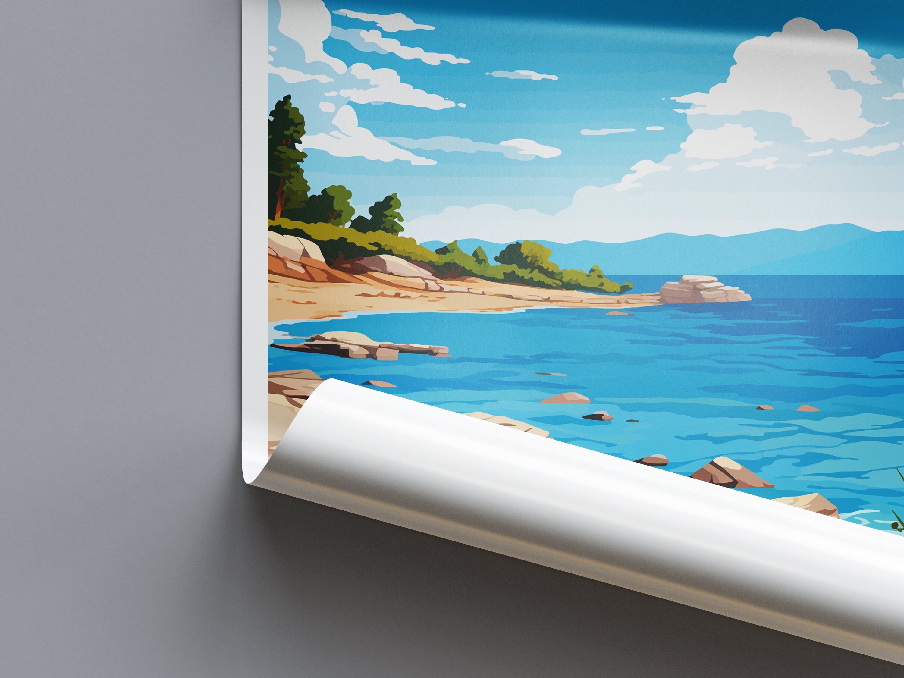 Thassos Travel Print Wall Art Thassos Greece Wall Hanging Home Decoration Thassos Gift Art Lovers Wall Art Print Thassos Greece Wall Art