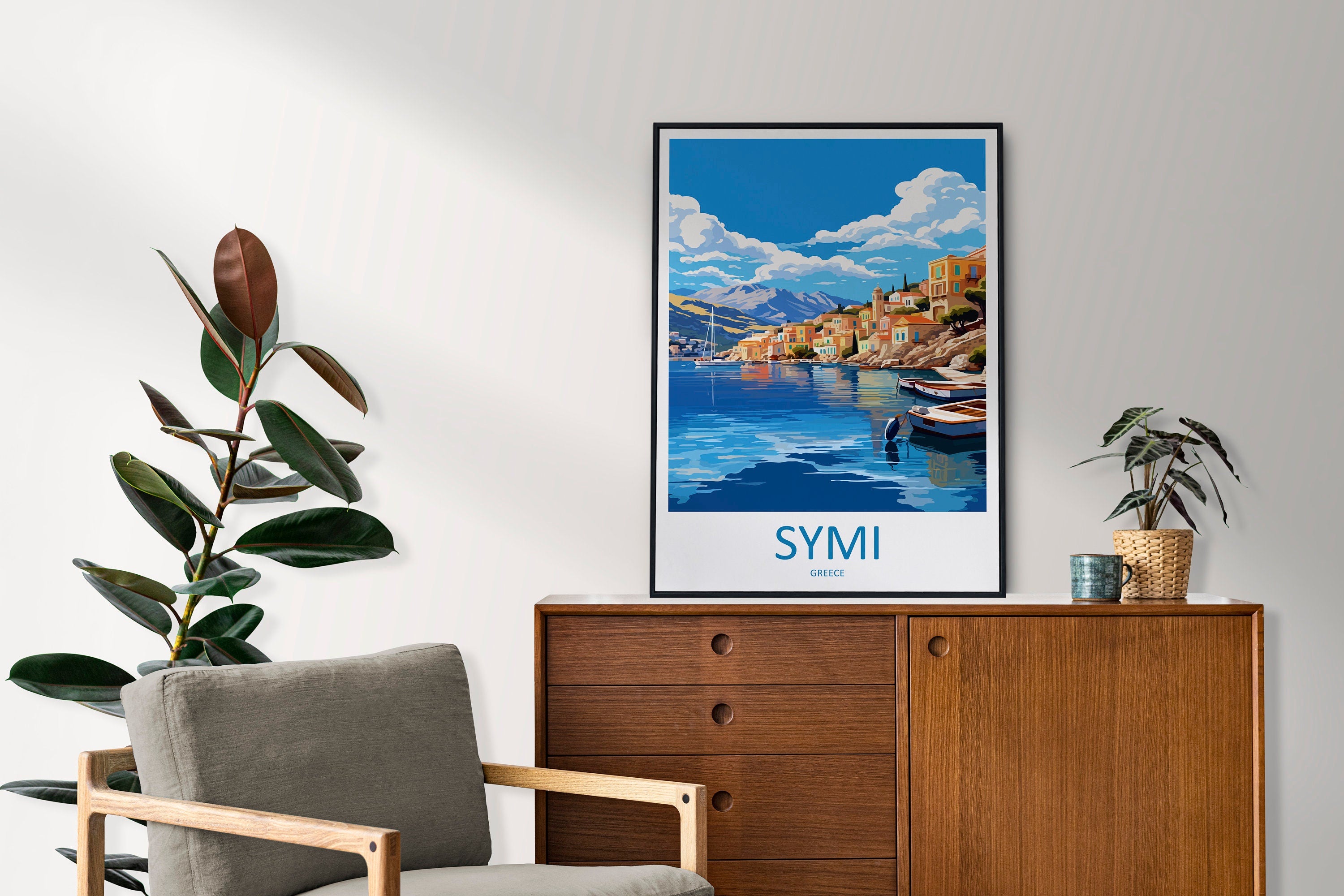 Symi Travel Print Wall Art Symi Greece Wall Hanging Home Decor Symi Gift Art Lovers Wall Art Print Symi Greece Wall Art Poster