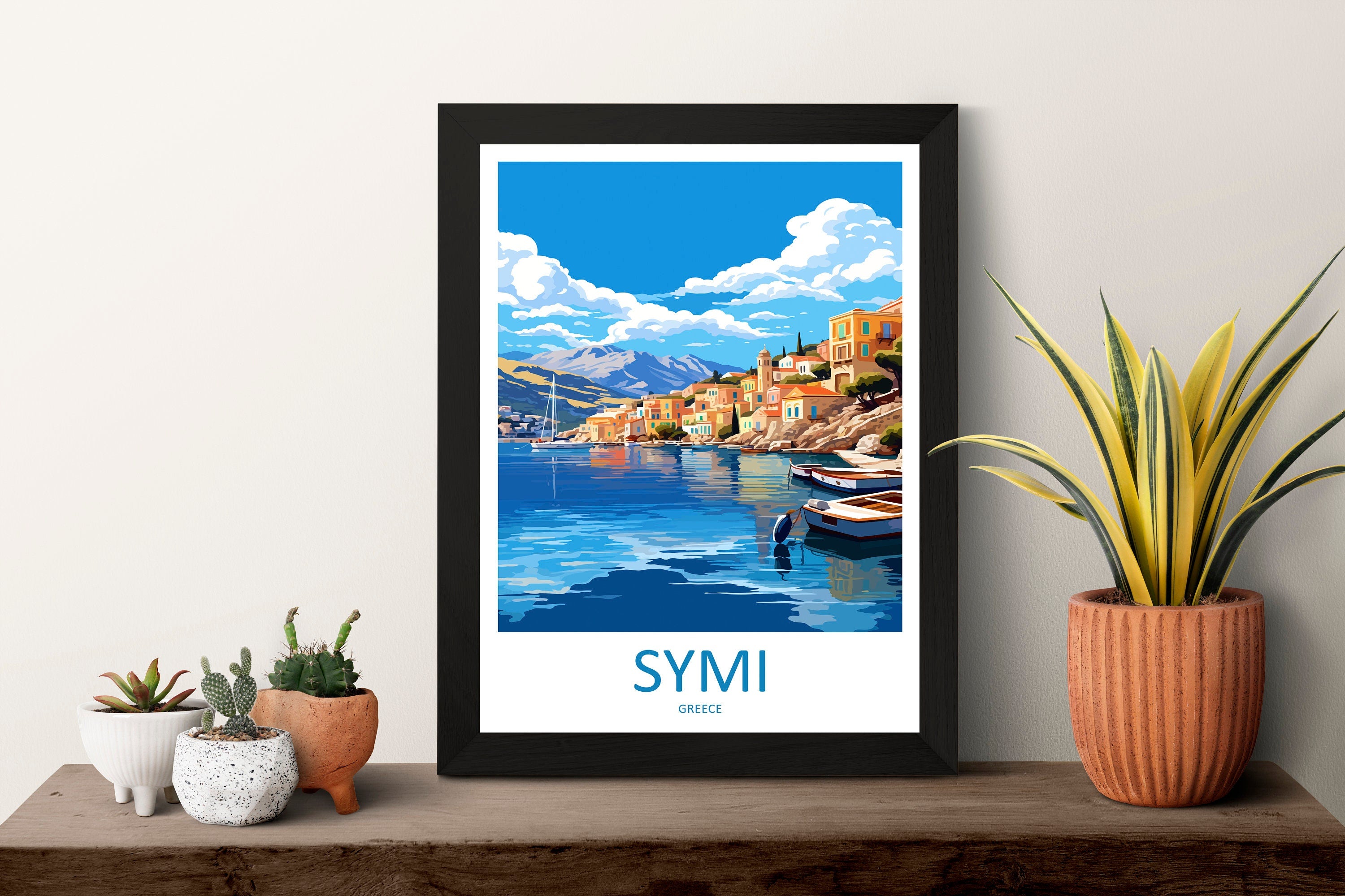 Symi Travel Print Wall Art Symi Greece Wall Hanging Home Decor Symi Gift Art Lovers Wall Art Print Symi Greece Wall Art Poster