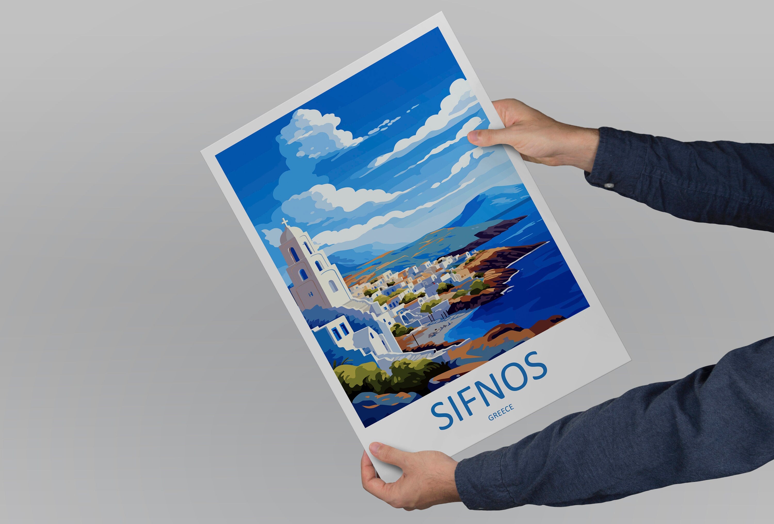 Sifnos Travel Print Wall Art Sifnos Greece Wall Hanging Home Decoration Sifnos Gift Art Lovers Wall Art Print Sifnos Greece Wall Art