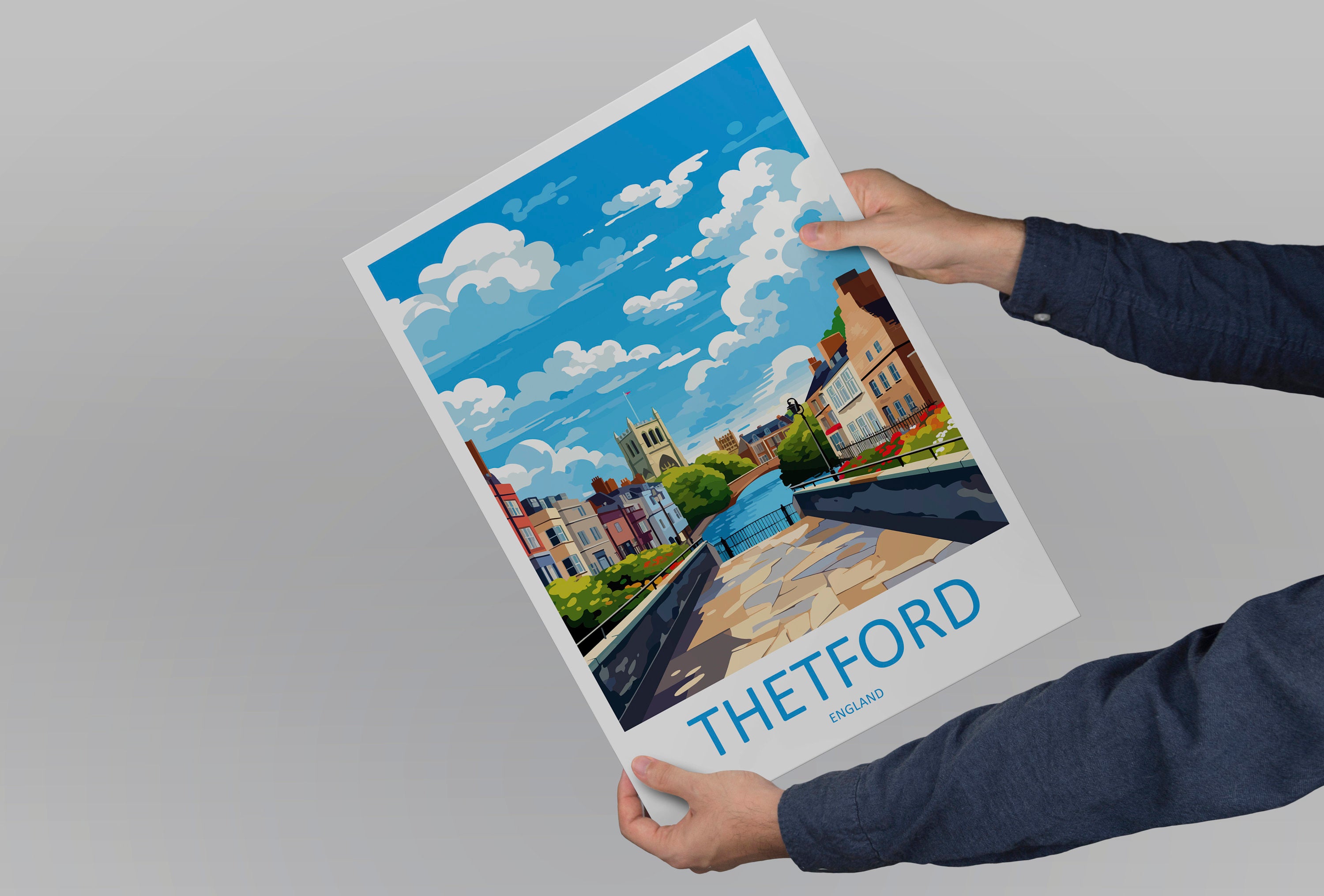 Thetford Travel Print Wall Art Thetford Wall Hanging Home Décor Thetford Gift Art Lovers England Art Lover Gift Thetford Art