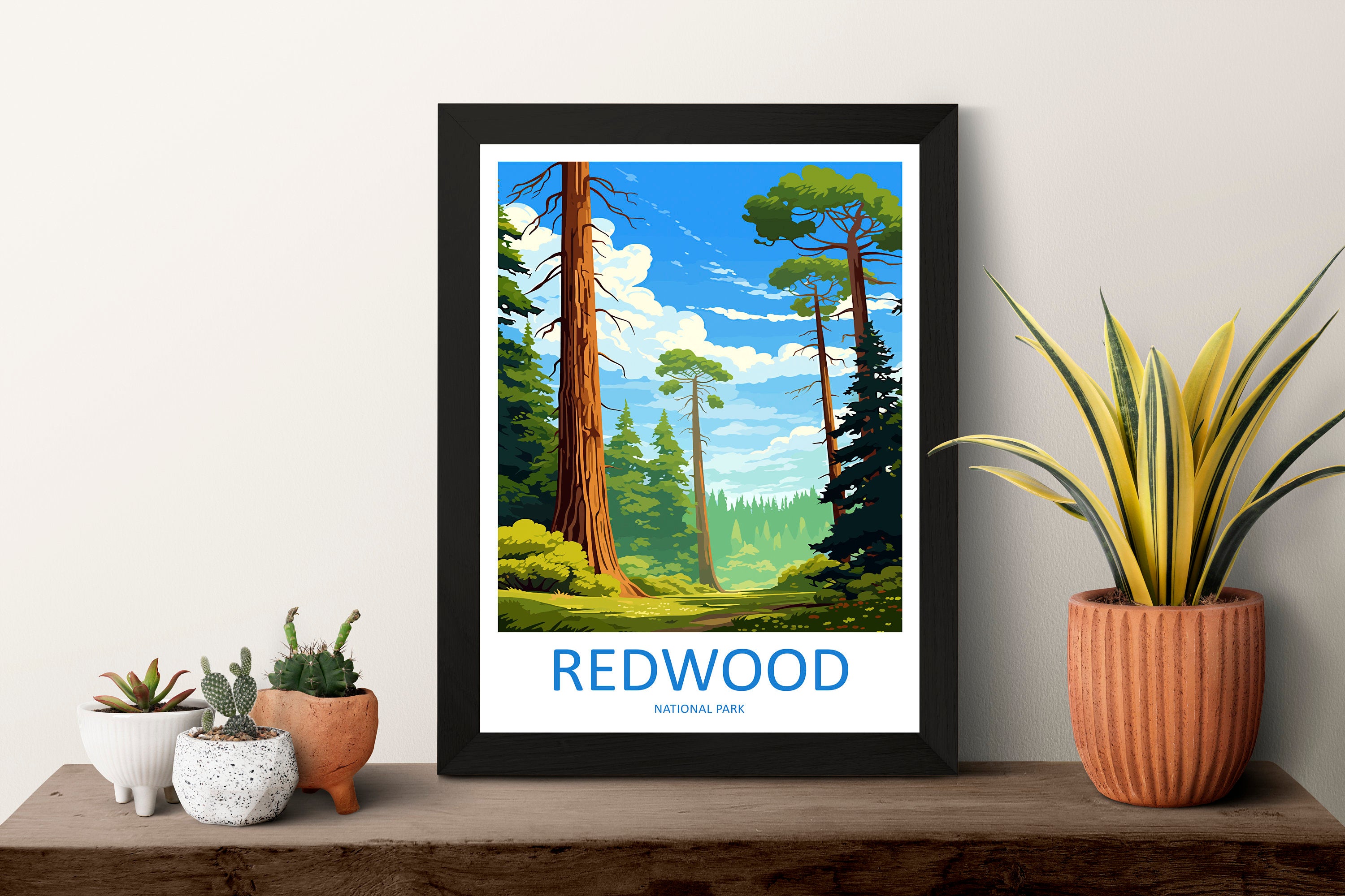 Redwood National Park Travel Print Wall Art Redwood Wall Hanging Home Décor Redwood Gift Art Lovers California Art Lover Gift