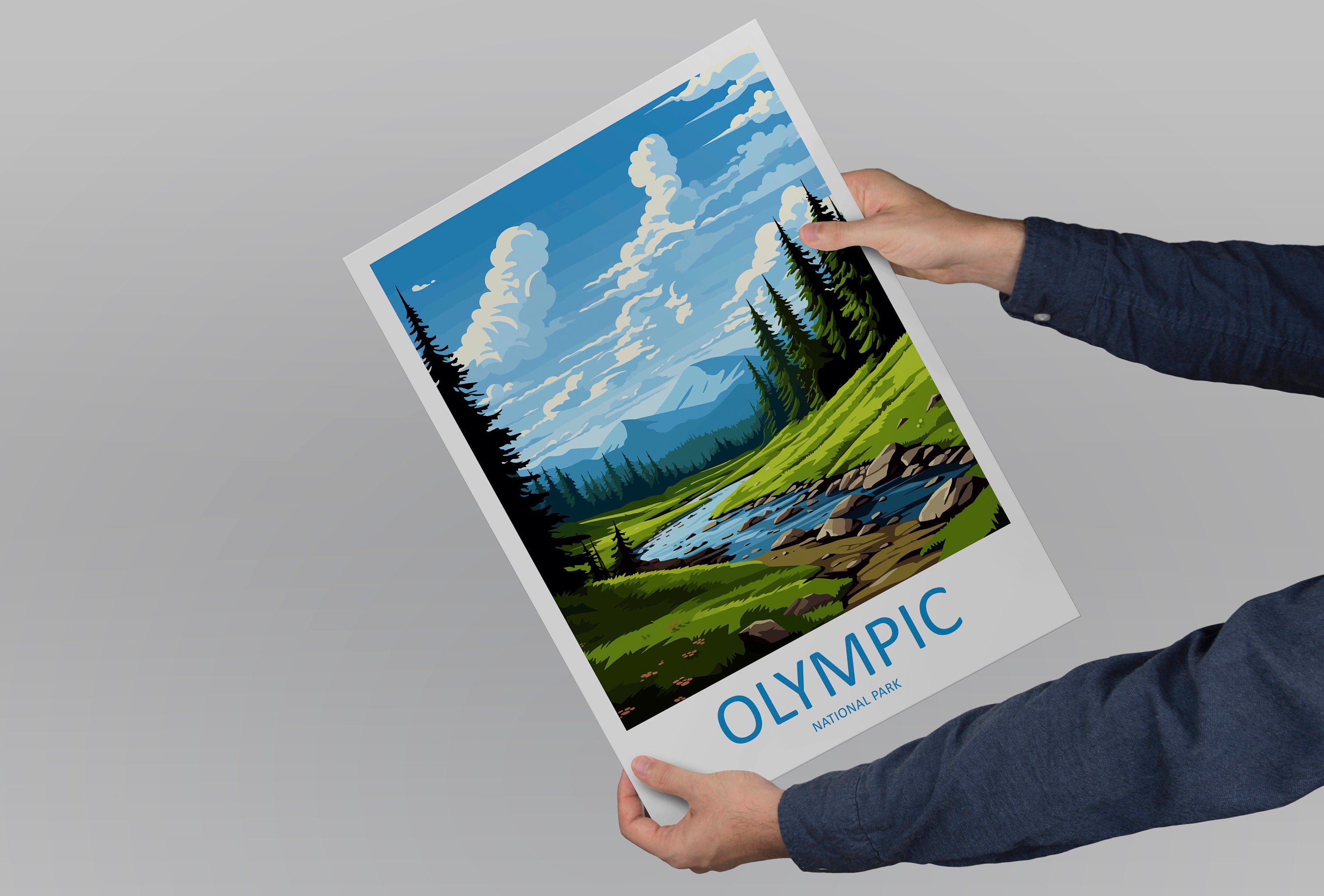 Olympic National Park Travel Print Wall Art Olympic National Park Wall Hanging Home Décor Olympic National Park Art Gift Poster