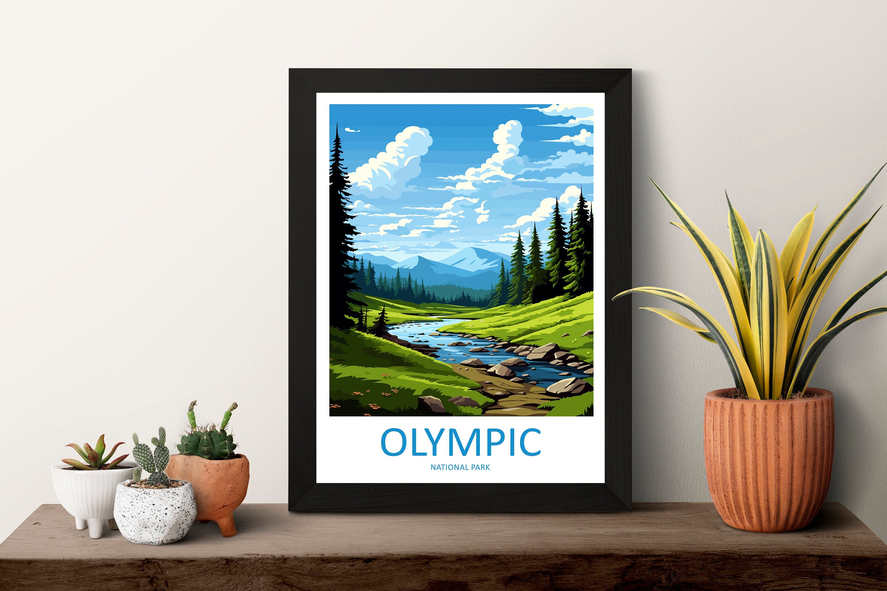 Olympic National Park Travel Print Wall Art Olympic National Park Wall Hanging Home Décor Olympic National Park Art Gift Poster