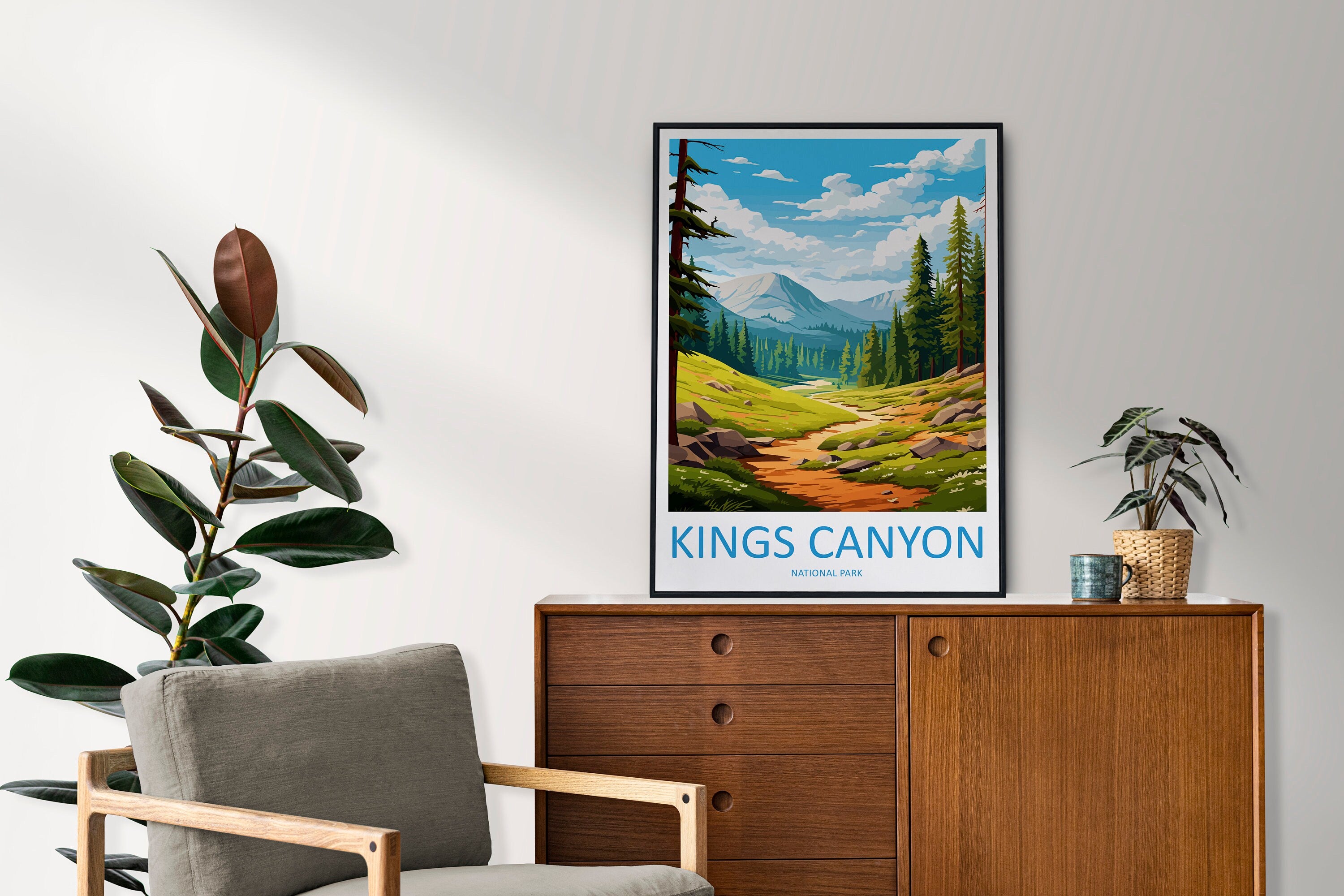 Kings Canyon National Park Travel Print Wall Art Kings Canyon National Park Wall Hanging Home Décor Kings Canyon National Park Gift Art